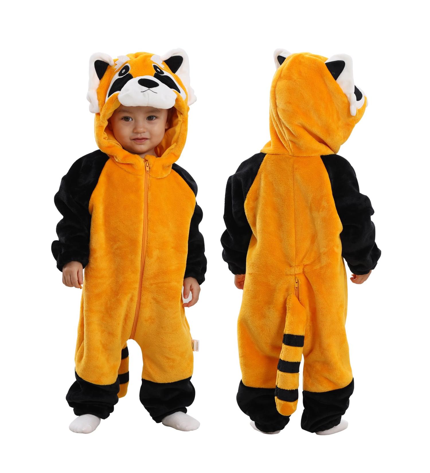 Doladola Unisex Kid's Costume Outfit 2-3 Years Raccoon Hooded Romper Jumpsuit - Buy Online on GoSupps.com