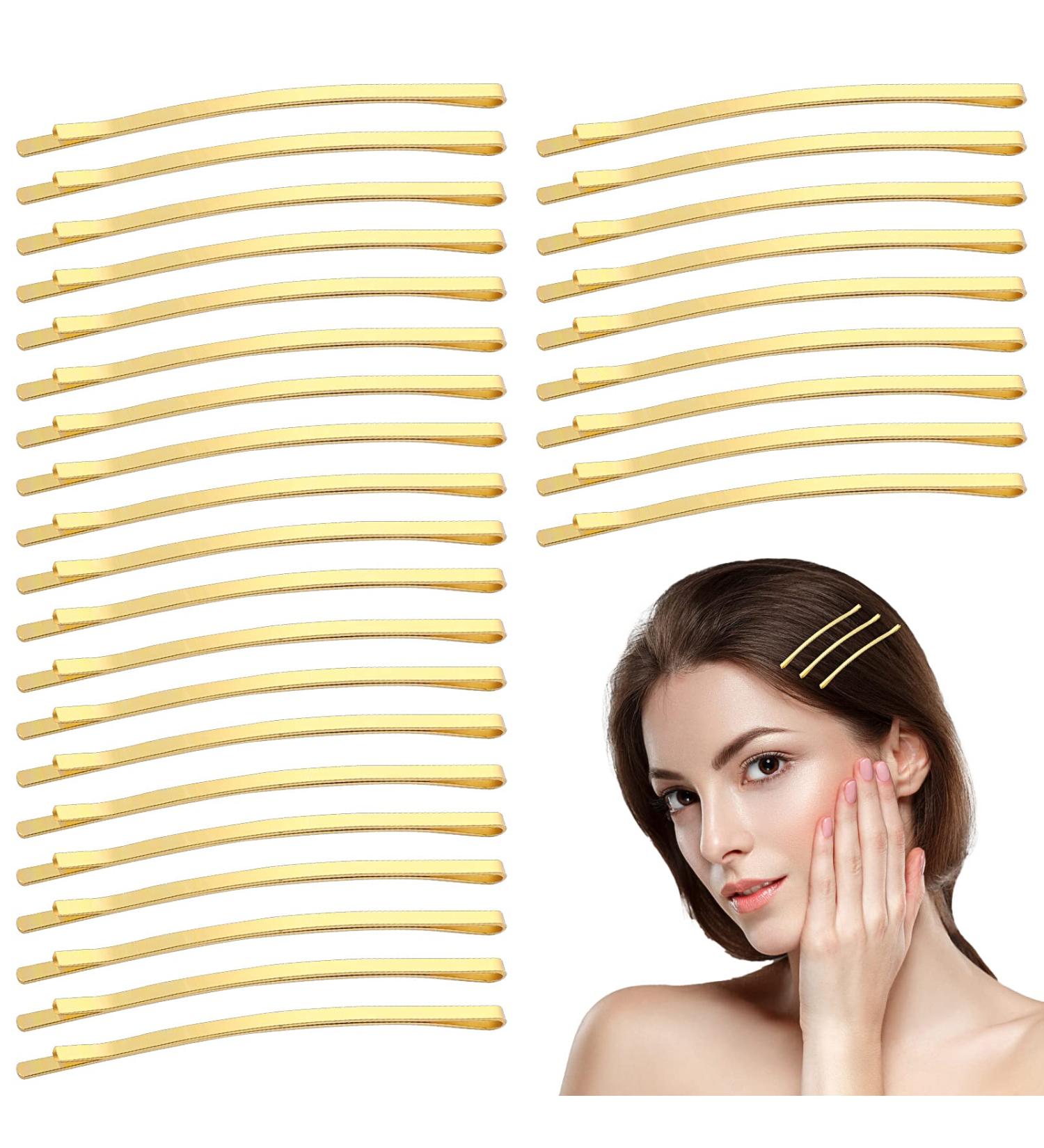 50pcs Gold Jumbo Bobby Pins - 3.34 Inch Metal Hair Clips for Women & Girls | Hair Decoration Accessories for Thick Long Updo Styles - Buy Online on GoSupps.com