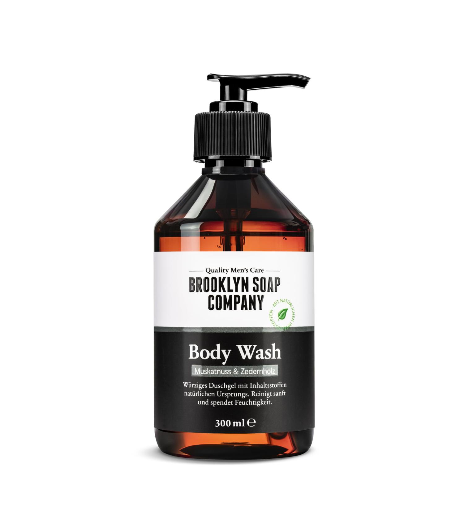 Body Wash 300 ml Brooklyn Soap Company Mens shower gel gently cleanses and moisturizes  - Buy Online on GoSupps.com