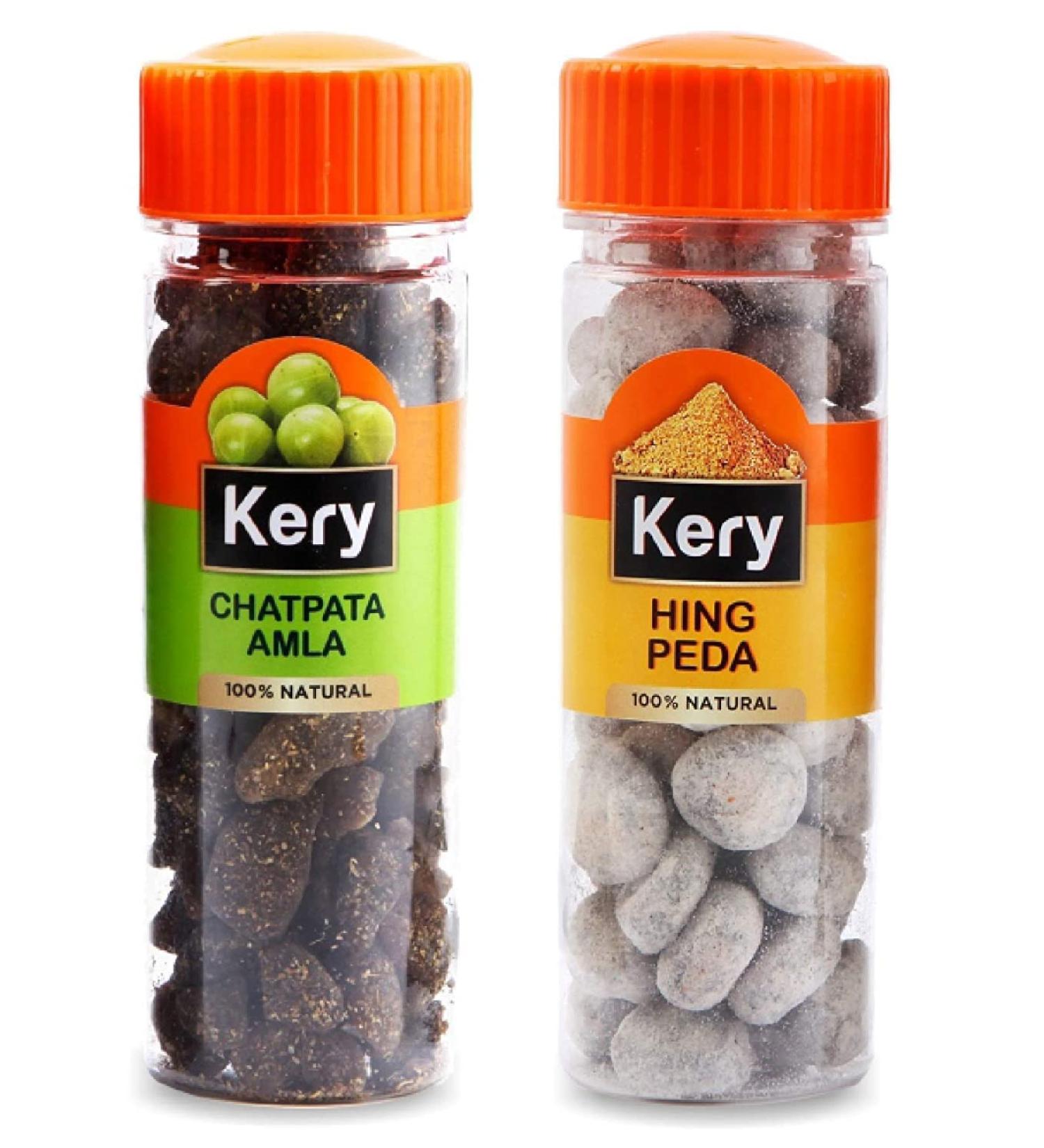 Kery Hing Peda & Chatpata Amla Mukhwas Mouthfreshener 2 Bottles 235g_Packing May Vary