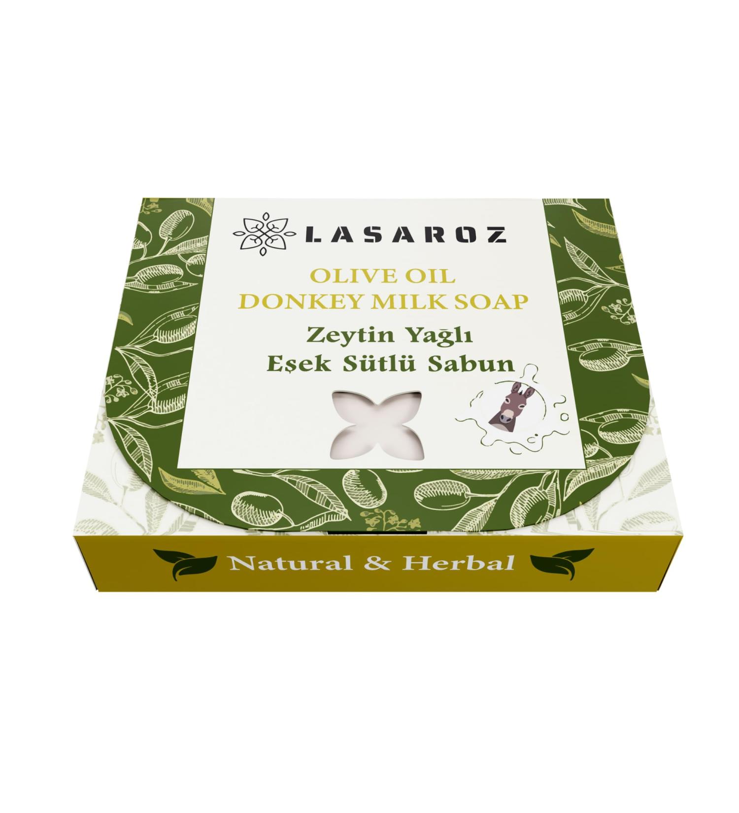 Organic Donkey Milk Bar Soap - Moisturizing Natural Oil Cleanser for Skin Hair & Body | Best Organic Soap for Hand Face & Bath - Buy Online on GoSupps.com