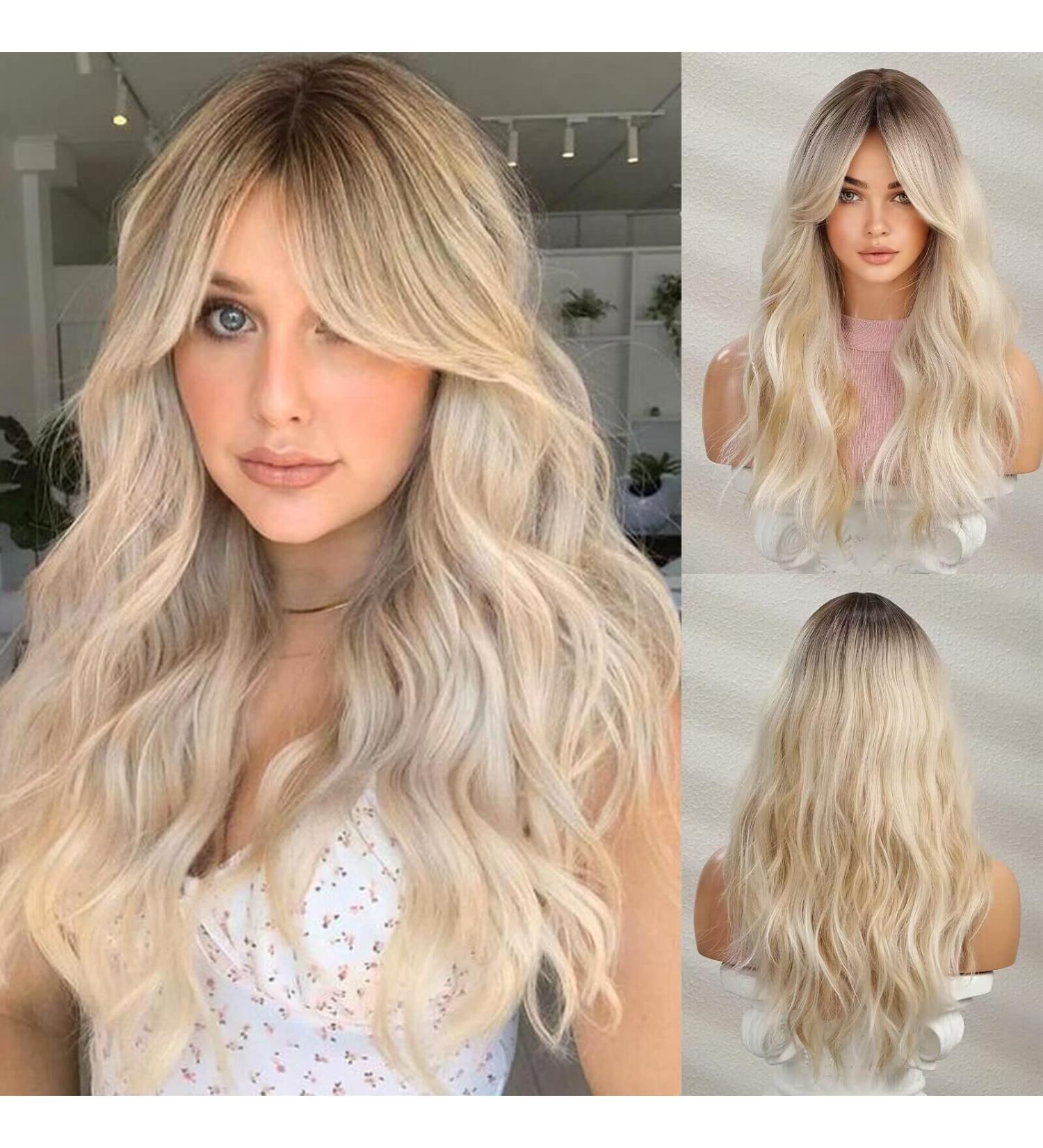 HAIRCUBE Long Blonde Synthetic Hair Wig for Women with Fringe | Premium Quality - Buy Online on GoSupps.com
