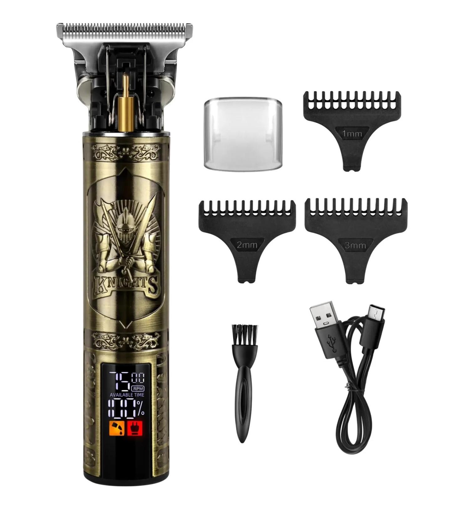 Professional Cordless Hair Trimmer & T-Blade Clippers for Men - Zero Gapped Edgers with LCD Display | Gold Grooming Kit - Buy Online on GoSupps.com