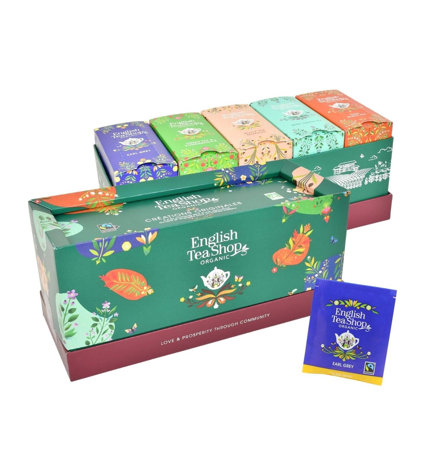English Tea Shop Coffret th s bio Cr ations Originales 5 recettes exotiques dans une bo te de 40 sachets Coffret cadeau offrir - Buy Online on GoSupps.com