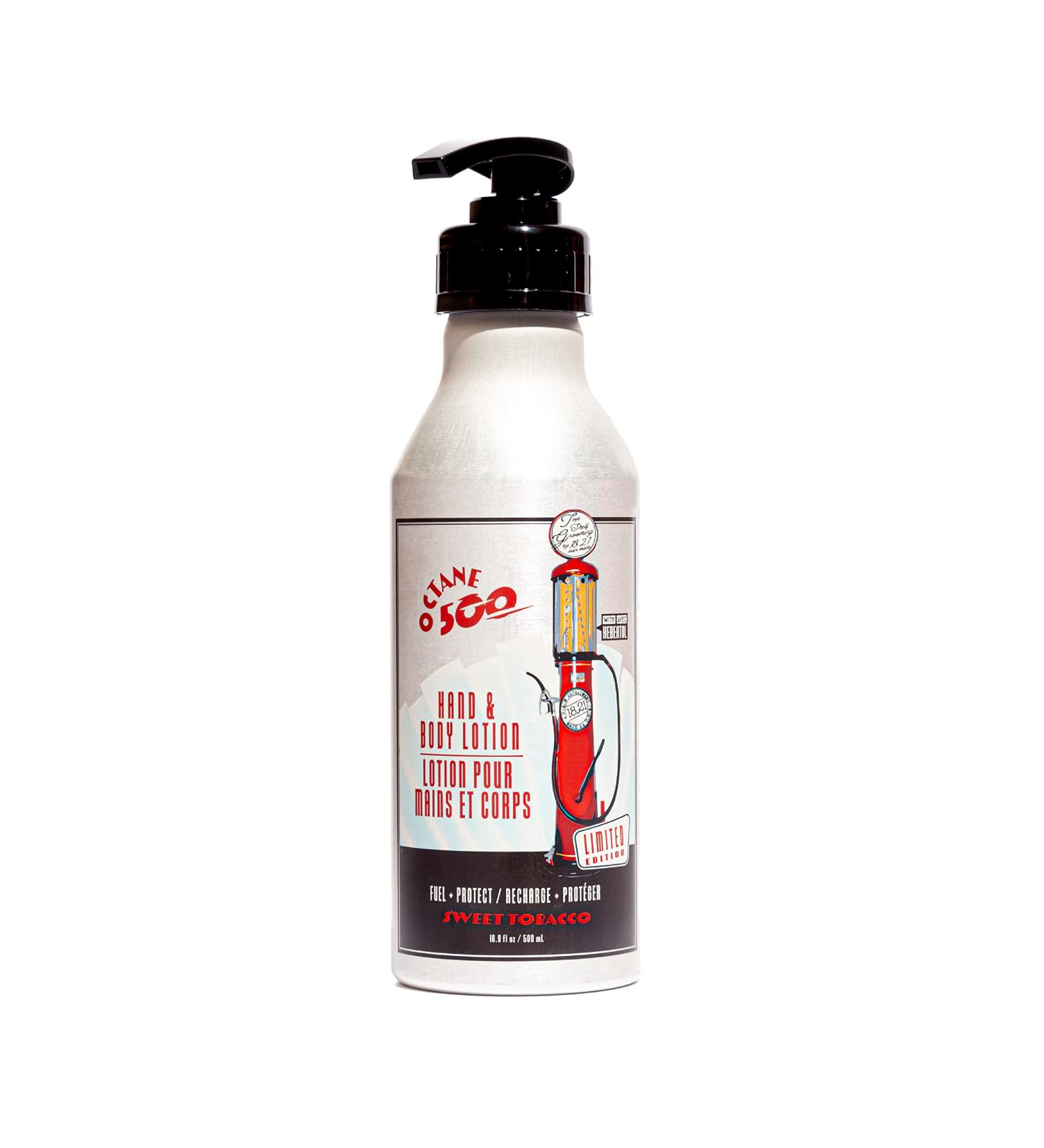 18.21 Man Made Octane 500 Sweet Tobacco Hand & Body Lotion - 16 fl. oz - Buy Online on GoSupps.com