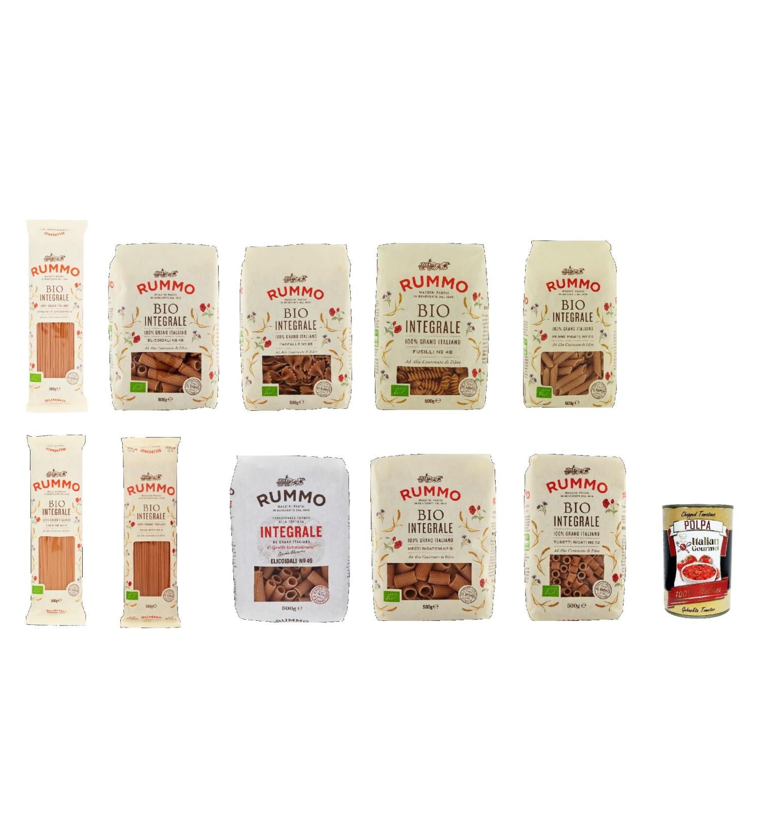 Italian Gourmet E.R. Rummo - Pack of 10 x 500g bags of whole grain pasta - Italian pasta - Buy Online on GoSupps.com