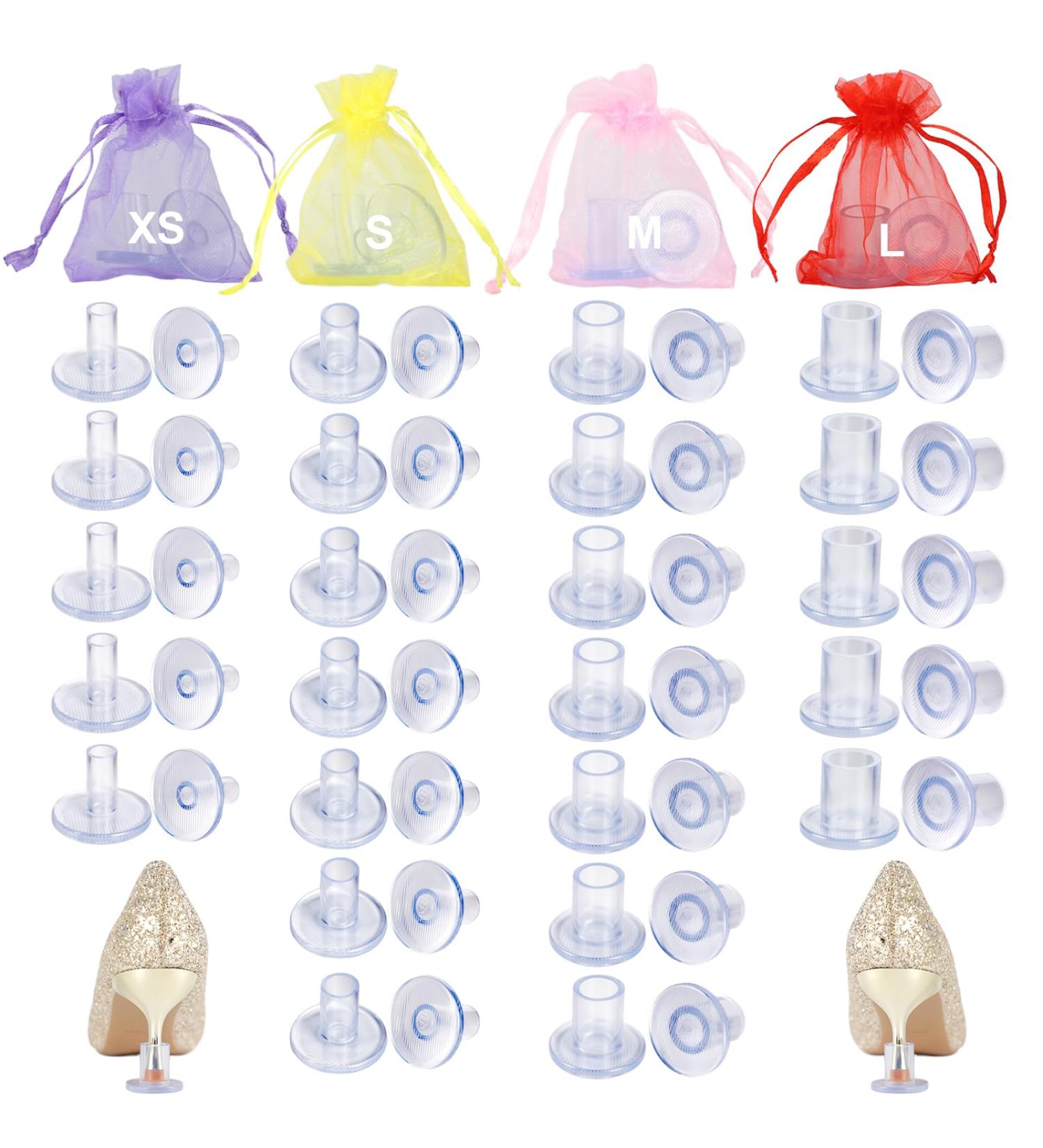 24 Pairs High Heel Protectors - Clear Shoe Cups for Grass & Uneven Floors | Perfect for Outdoor Weddings - Buy Online on GoSupps.com