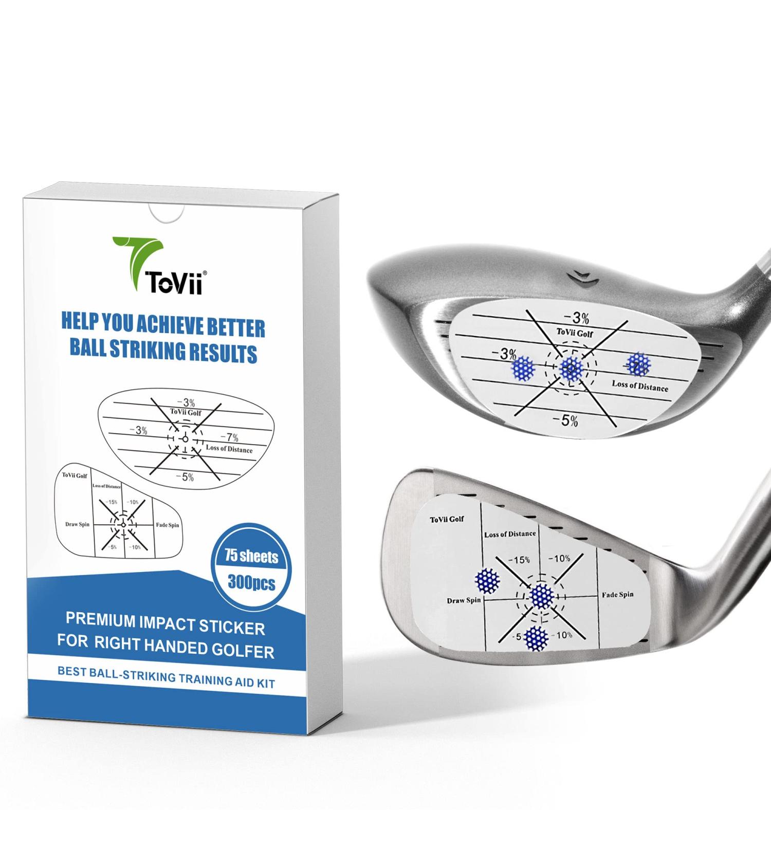 ToVii Golf Impact Tape Set - 300PCS | Improve Swing Accuracy | Self-Teaching Sweet Spot Analysis - Buy Online on GoSupps.com