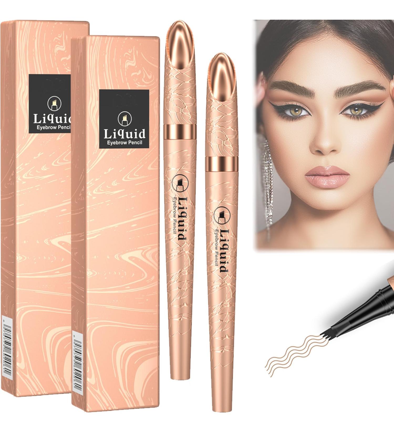 zykssy 2 Sticks 3D Eyebrow Pencil Waterproof Magic Eyebrow Pencil with 4 Fork Tips Microblading Eyebrow Pencil Create Natural Looking Eyebrows Effortlessly. - Buy Online on GoSupps.com