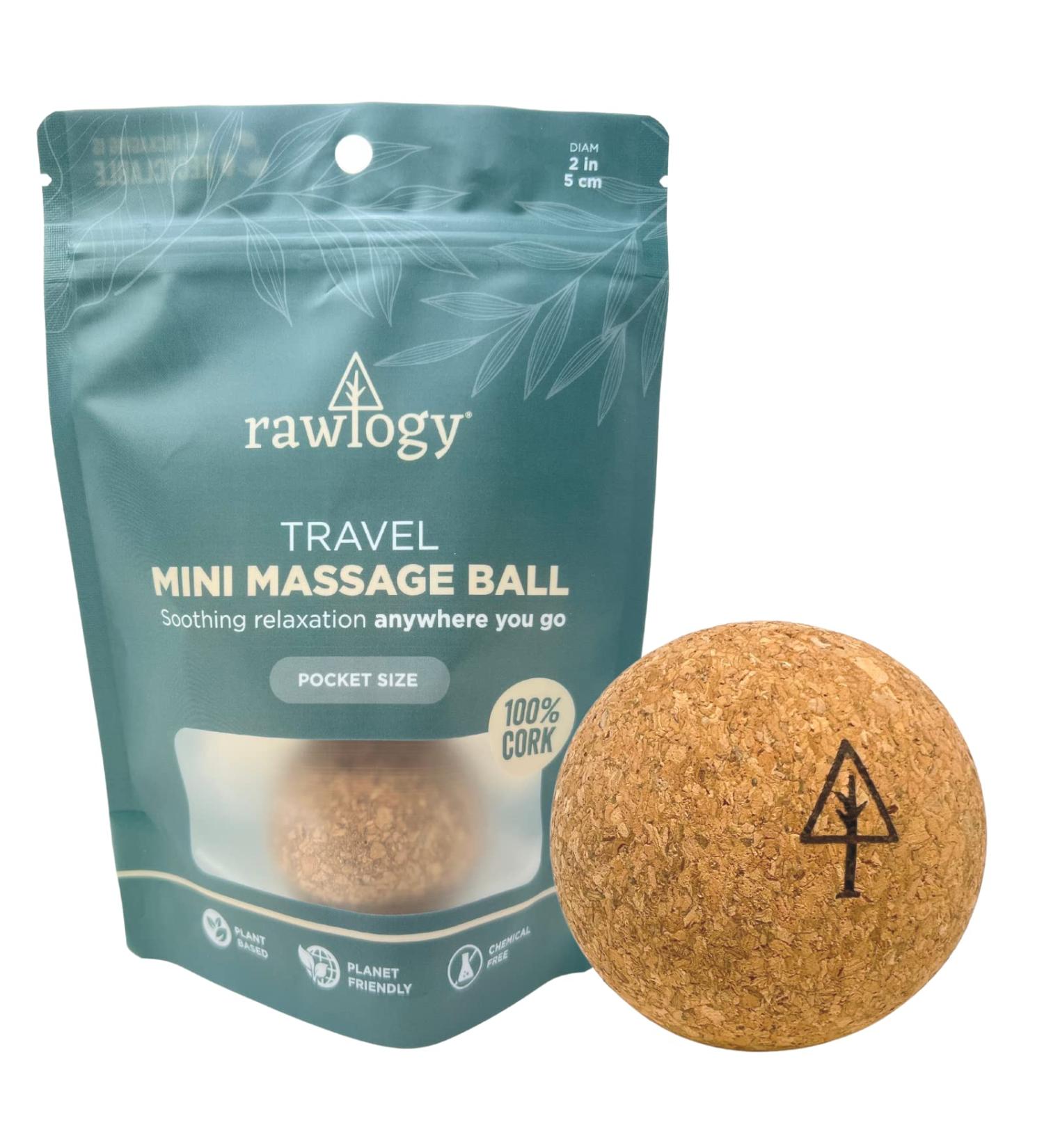 Rawlogy Cork Mini Foot Massage Roller - Lightweight Plantar Fasciitis Relief | 2 Inch Sanded Cork Ball (Pack of 1) - Buy Online on GoSupps.com