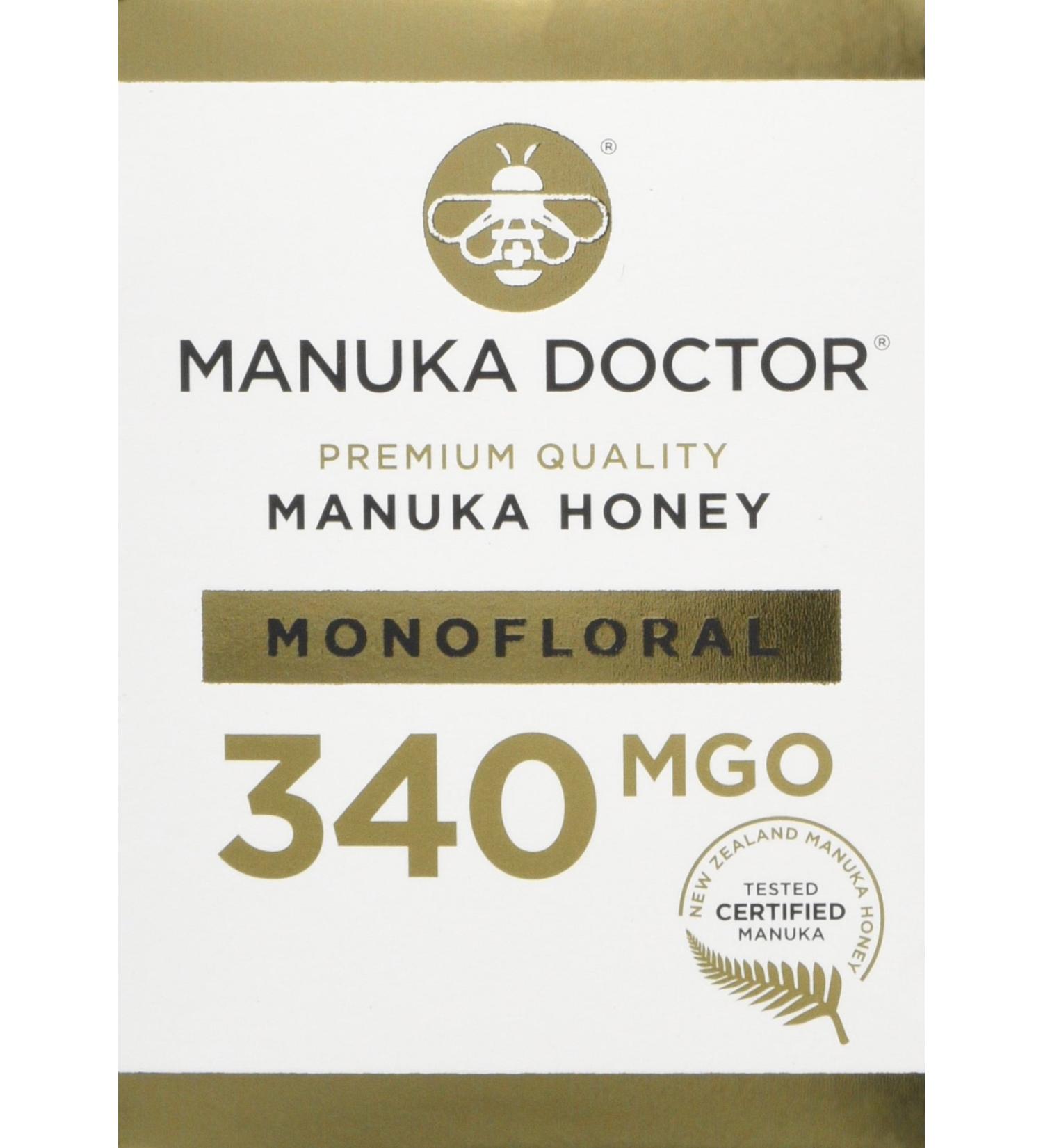 Manuka Doctor 340 MGO Manuka Honey 250 g - Buy Online on GoSupps.com