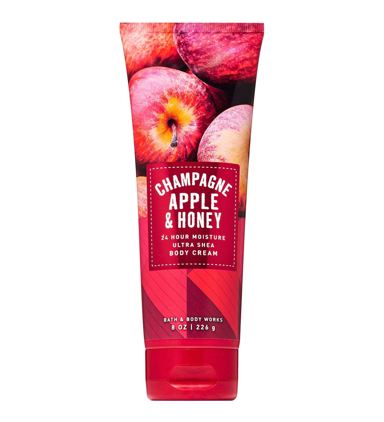 Bath and Body Works CHAMPAGNE APPLE & HONEY Ultra Shea Body Cream 8 Ounce (2019 Edition)