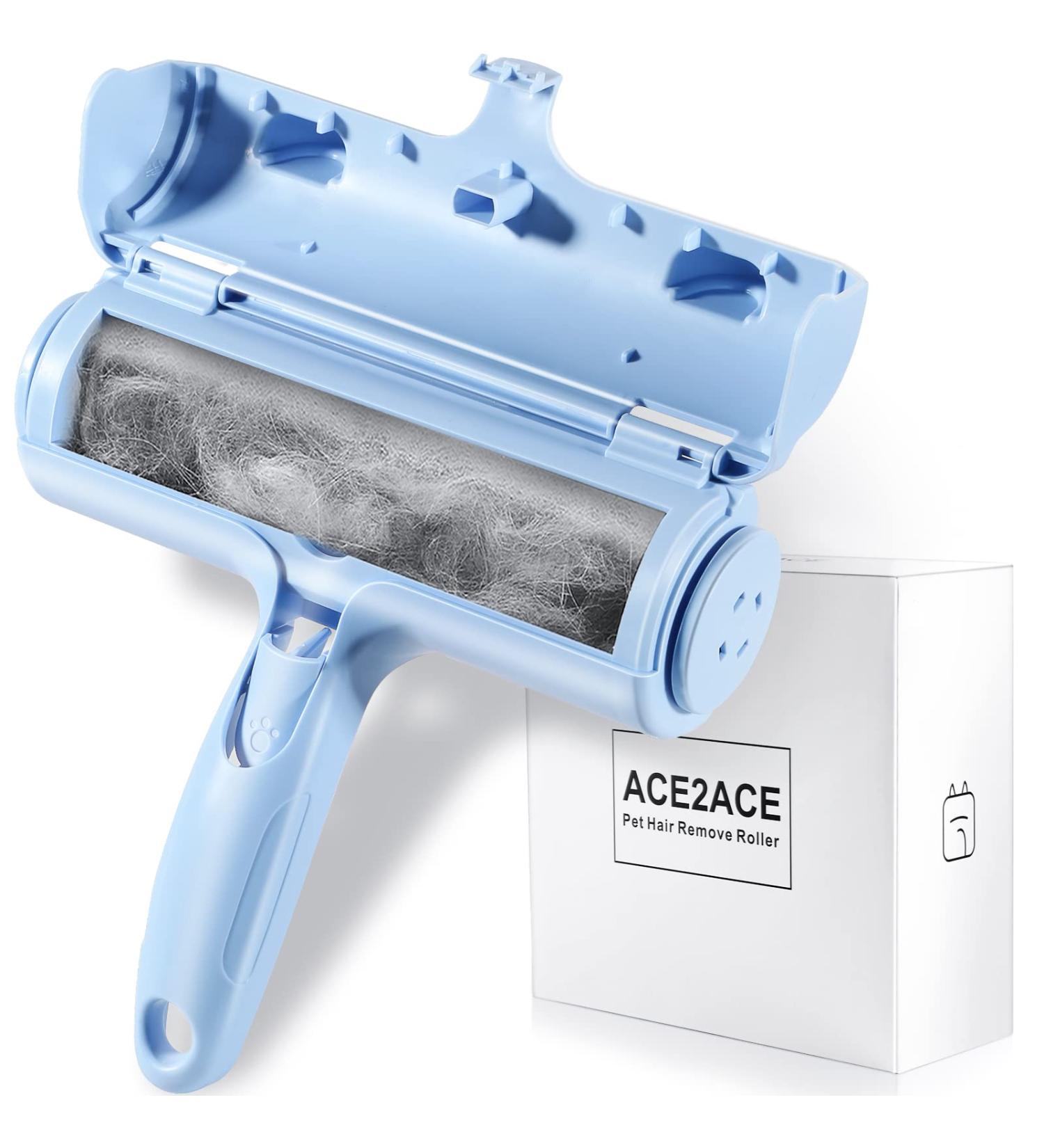 Ace2ace Reusable Animal Hair Remover Lint Roller - Perfect for Dog & Cat Hair on Sofas Carpets & More - Baby Blue - Buy Online on GoSupps.com