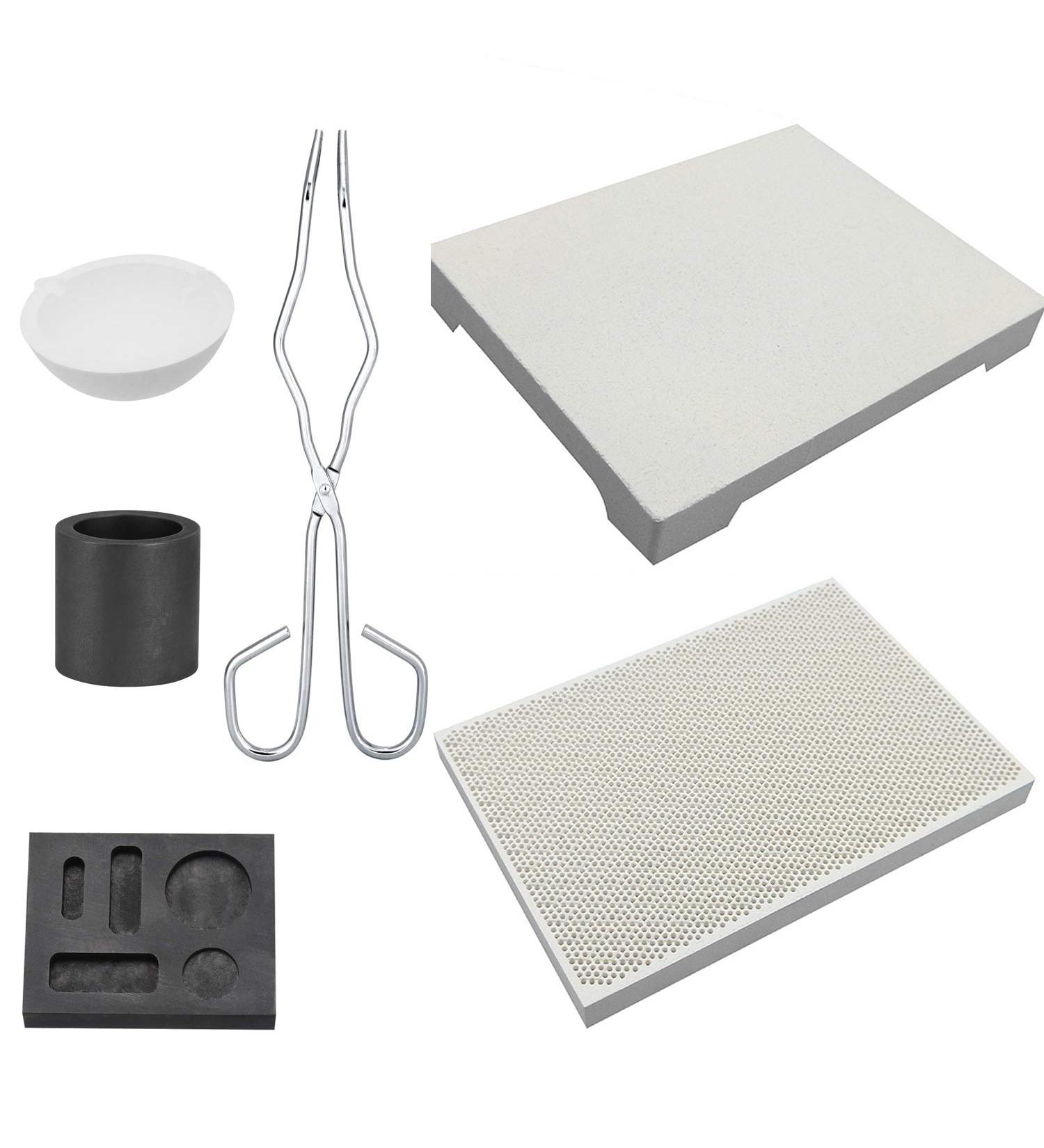 6pcs Graphite Crucible Set, Ingot Mold Set High Purity Graphite Torch Melting Casting Kit for Metal,Gold,Silver and Copper Ingot Torch Melting Kit Tool Mould Set