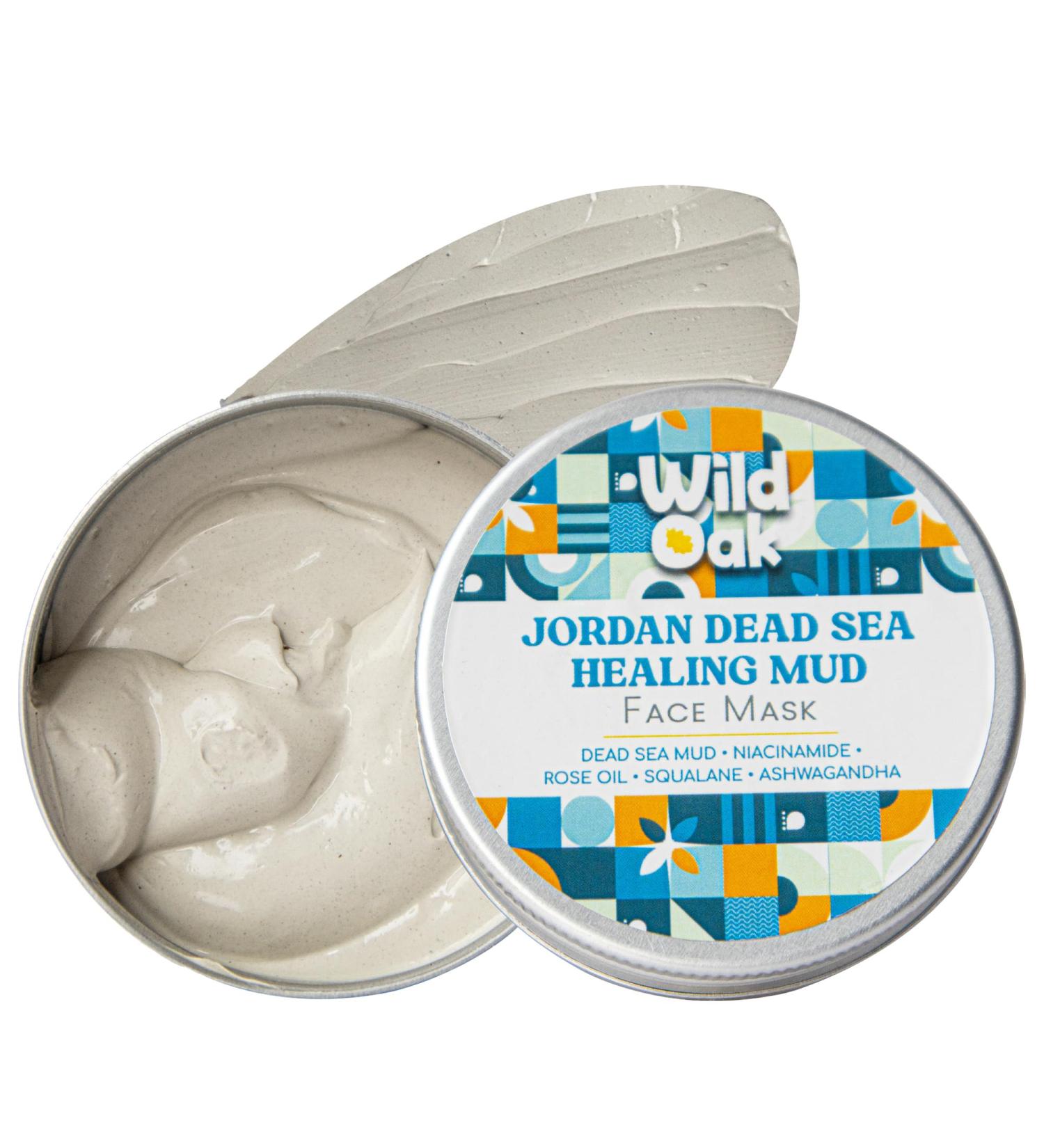 WildOak Dead Sea Healing Mud Mask | 2% Niacinamide Calendula & Zinc Oxide | Paraben & Sulphate Free | Blemish Treatment & Skin Tone Evenness | All Skin Types | 3.52 oz - Shop Now - Buy Online on GoSupps.com