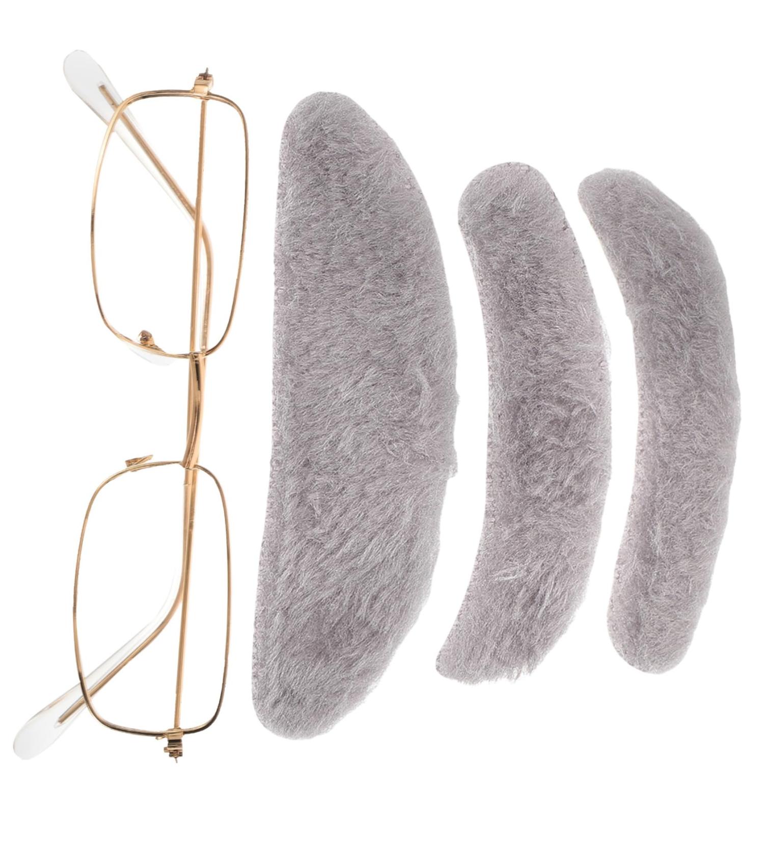Buy COOPHYA Grandfather Costume Glasses & Accessories - Self-Adhesive Eyebrows False Beard Gray Mustache for Adults | Funny Grandpa Costume - Buy Online on GoSupps.com