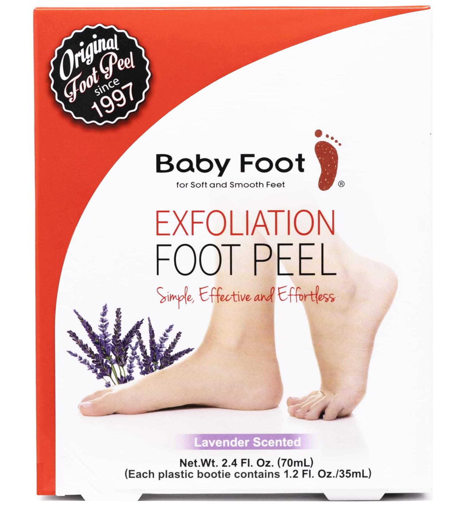 Baby Foot Original Exfoliant Foot Peel - Repair Rough Dry Cracked Feet - Lavender Scented - 2.4 Fl. Oz - Buy Online on GoSupps.com