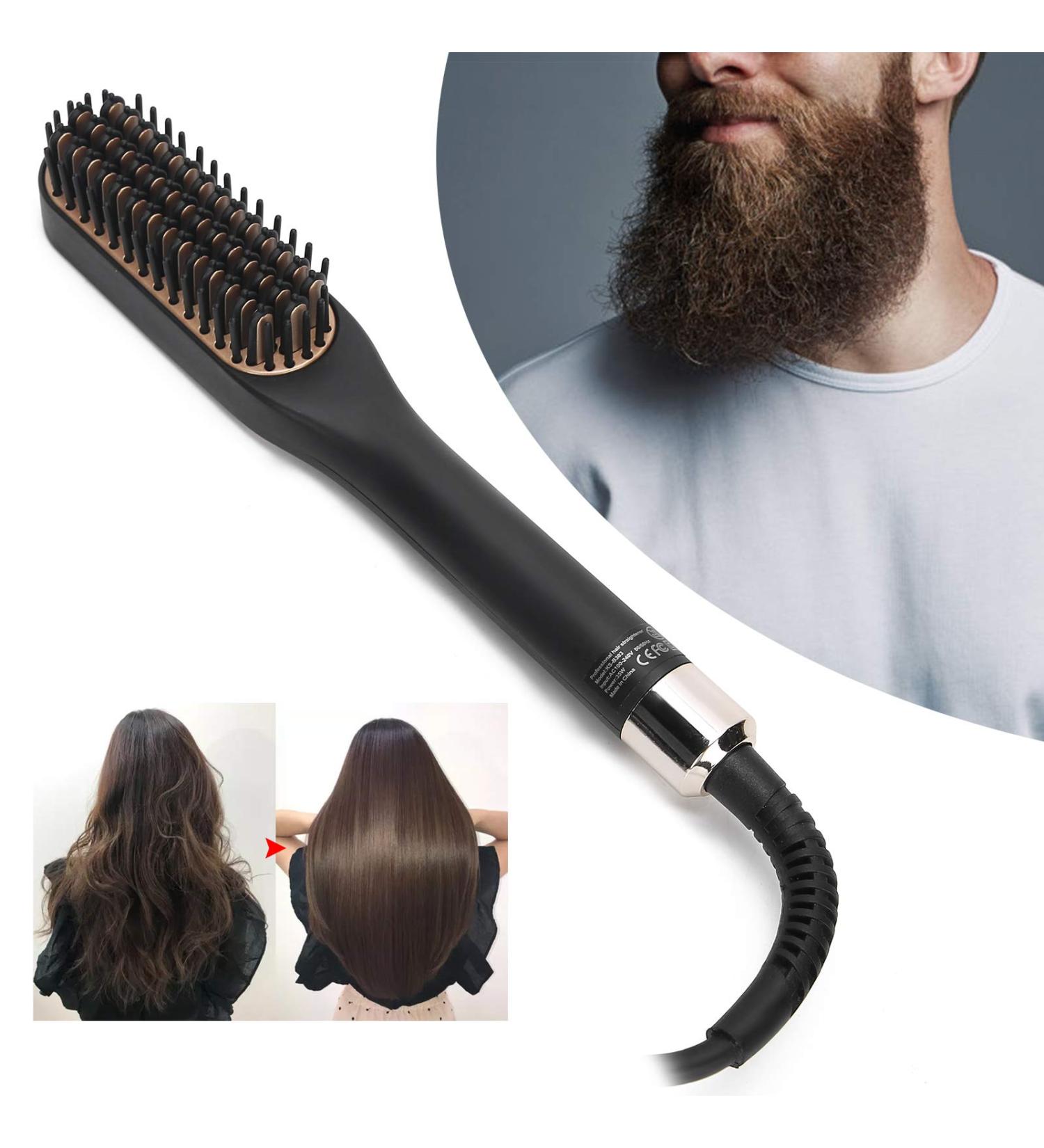 Mini Electric Beard Straightener for Men | PTC Heating 3 Timer Settings | Ultimate Beard Styling Comb - Buy Online on GoSupps.com