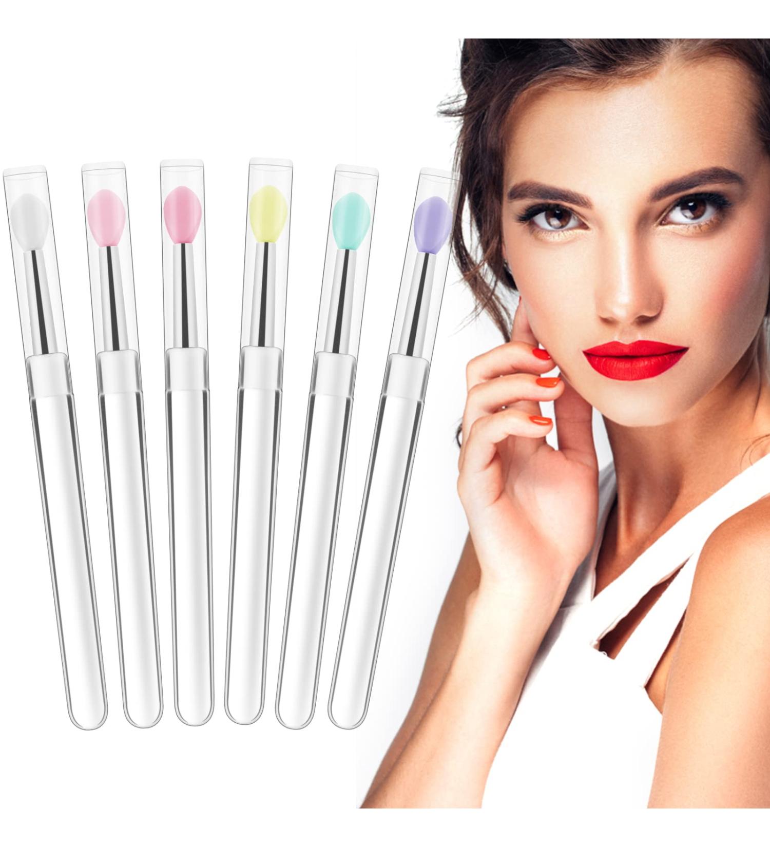 Lusofie Silicone Lip Brush Set - 6pcs Reusable Applicators for Lip Mask, Lipstick, and Gloss - Buy Online on GoSupps.com