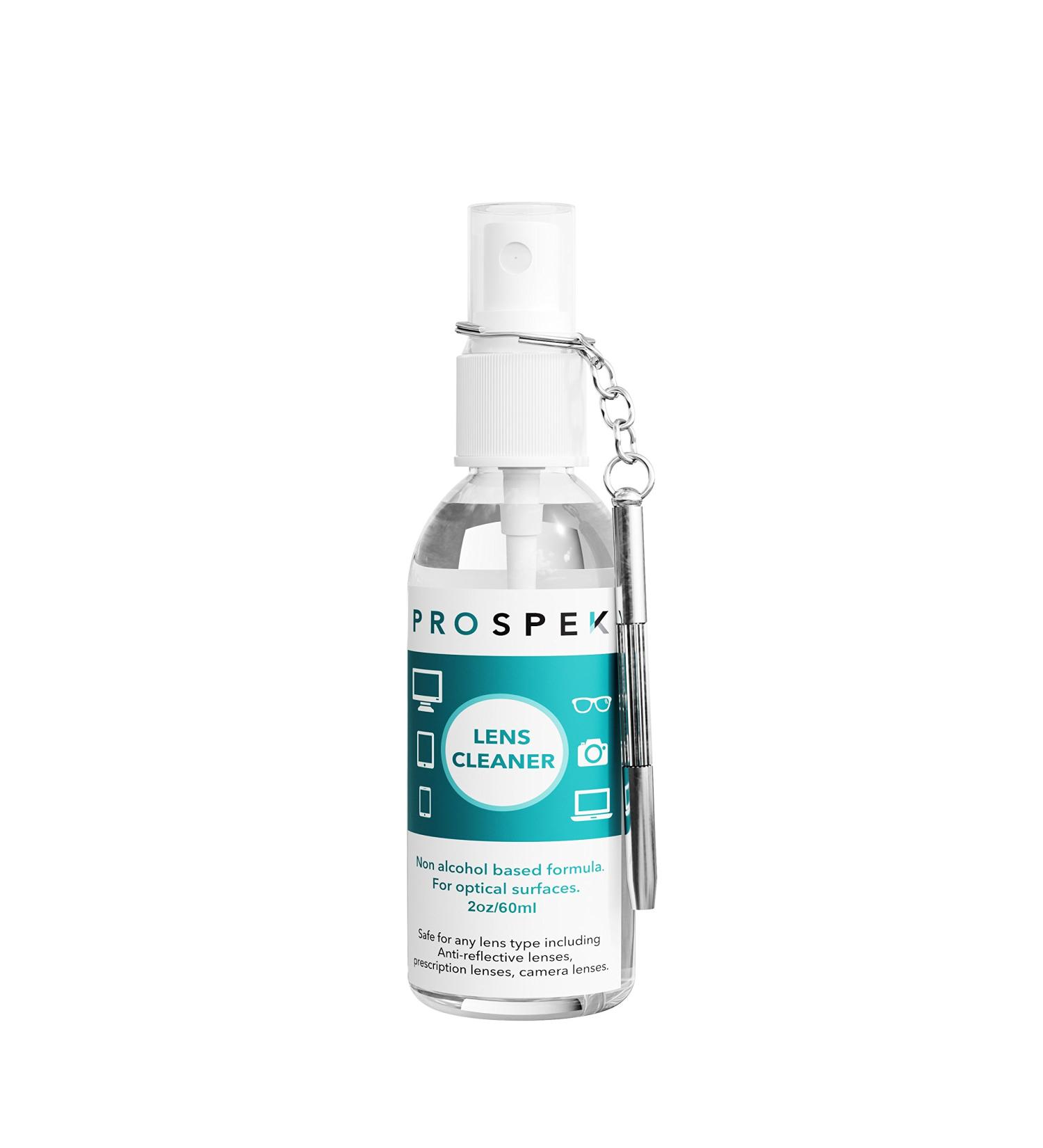 Premium 2oz Eyeglasses Cleaner Spray & Microfiber Cloth - Crystal Clear Vision | International Shipping Available - Buy Online on GoSupps.com