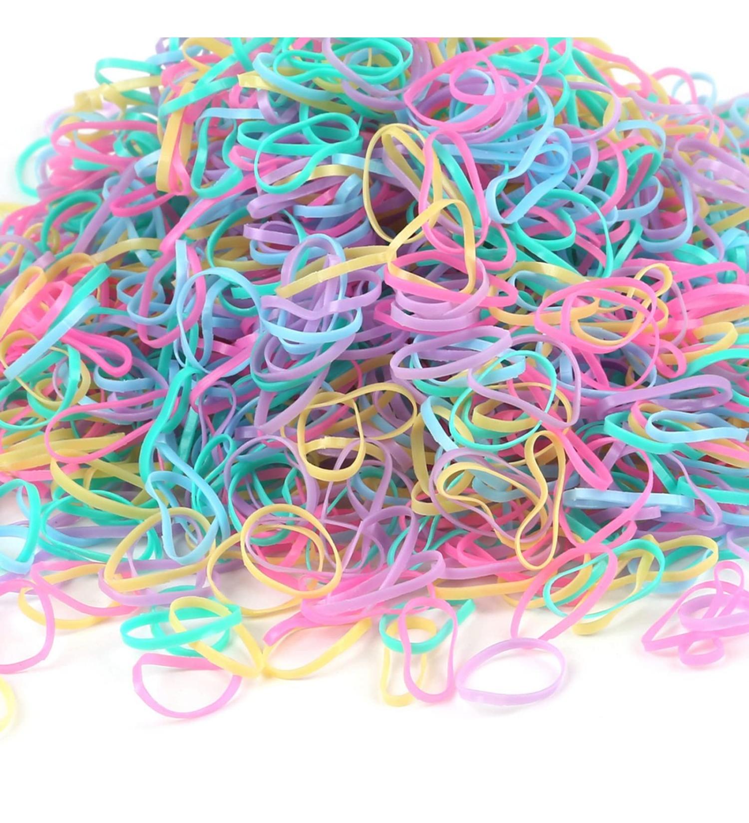 1000Pcs Colorful Small Elastic Hair Bands for Women, Girls, and Toddlers - Mini Rubber Bands for Ponytails, Braids, and Hairstyles - Buy Online on GoSupps.com