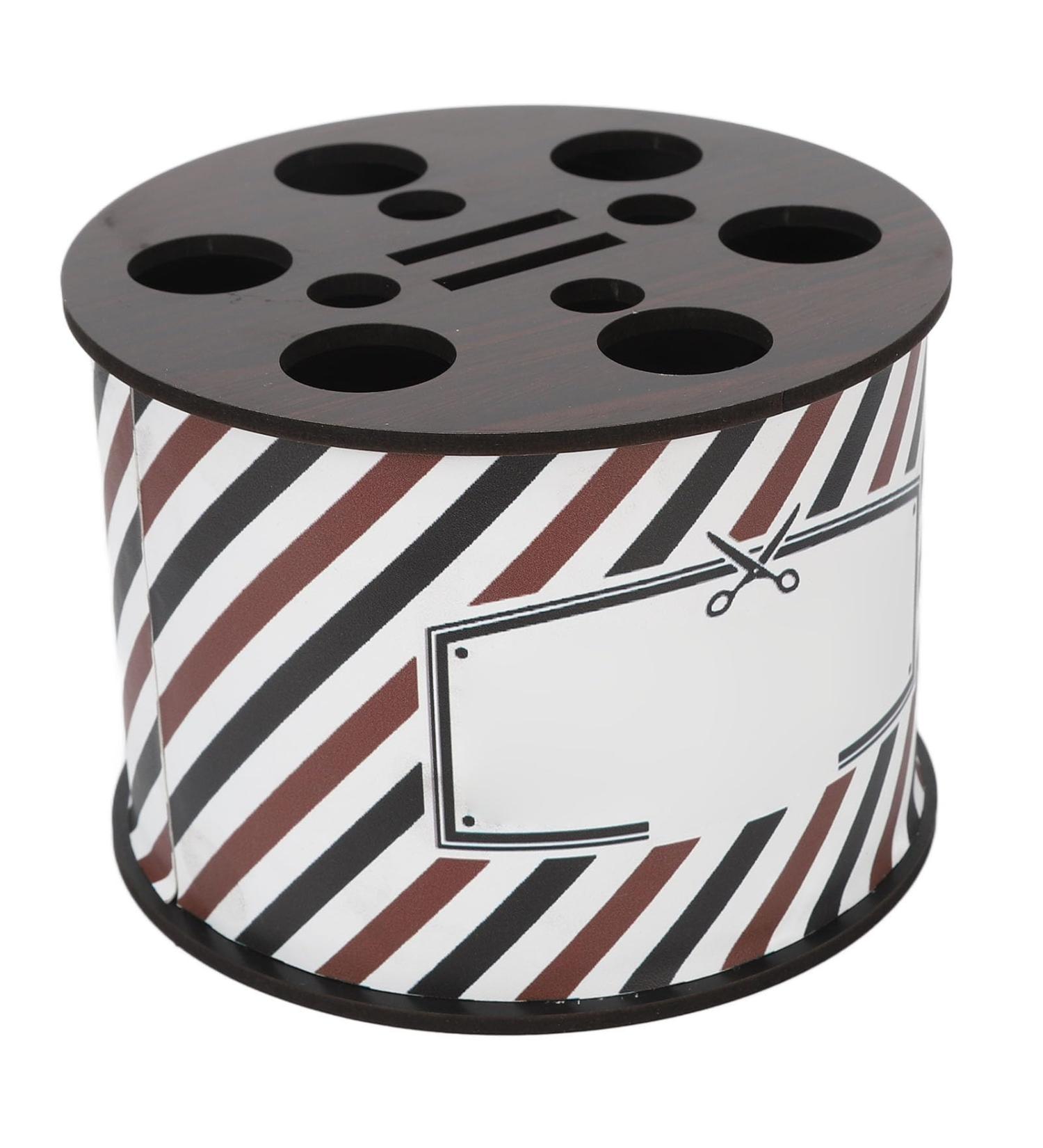 Scissors Storage Holder Wood Storage Box for Scissors Comb Large Capacity Round Scissors Organizer for Hairdresser Barber Tool Storage Box - Buy Online on GoSupps.com