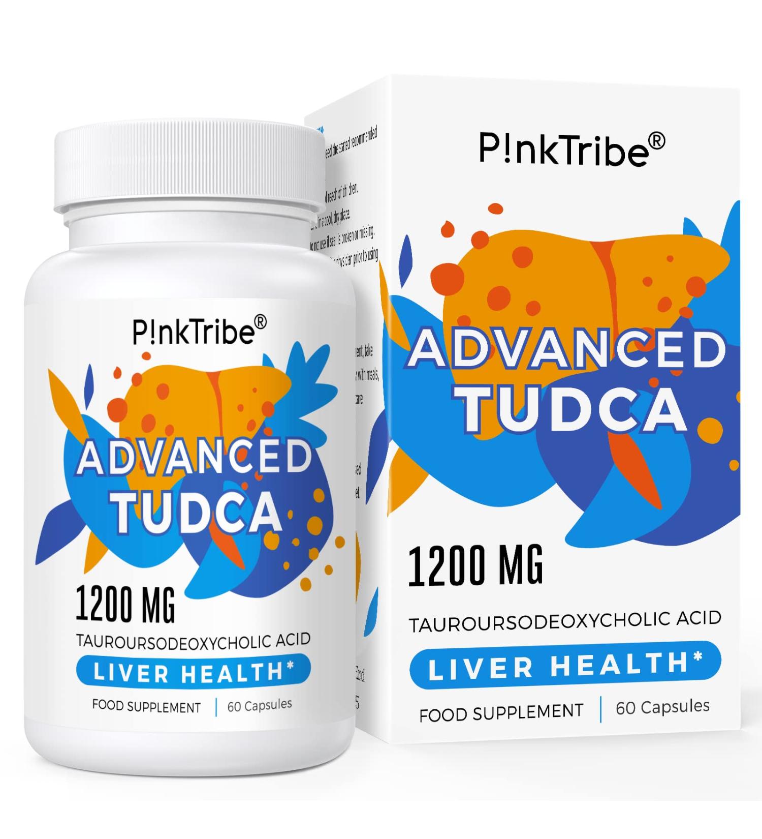 TUDCA Liver Support Supplement - 1200mg Per Serving - Detox, Cleanse, Digestive Health - 60 Capsules - Buy Online on GoSupps.com