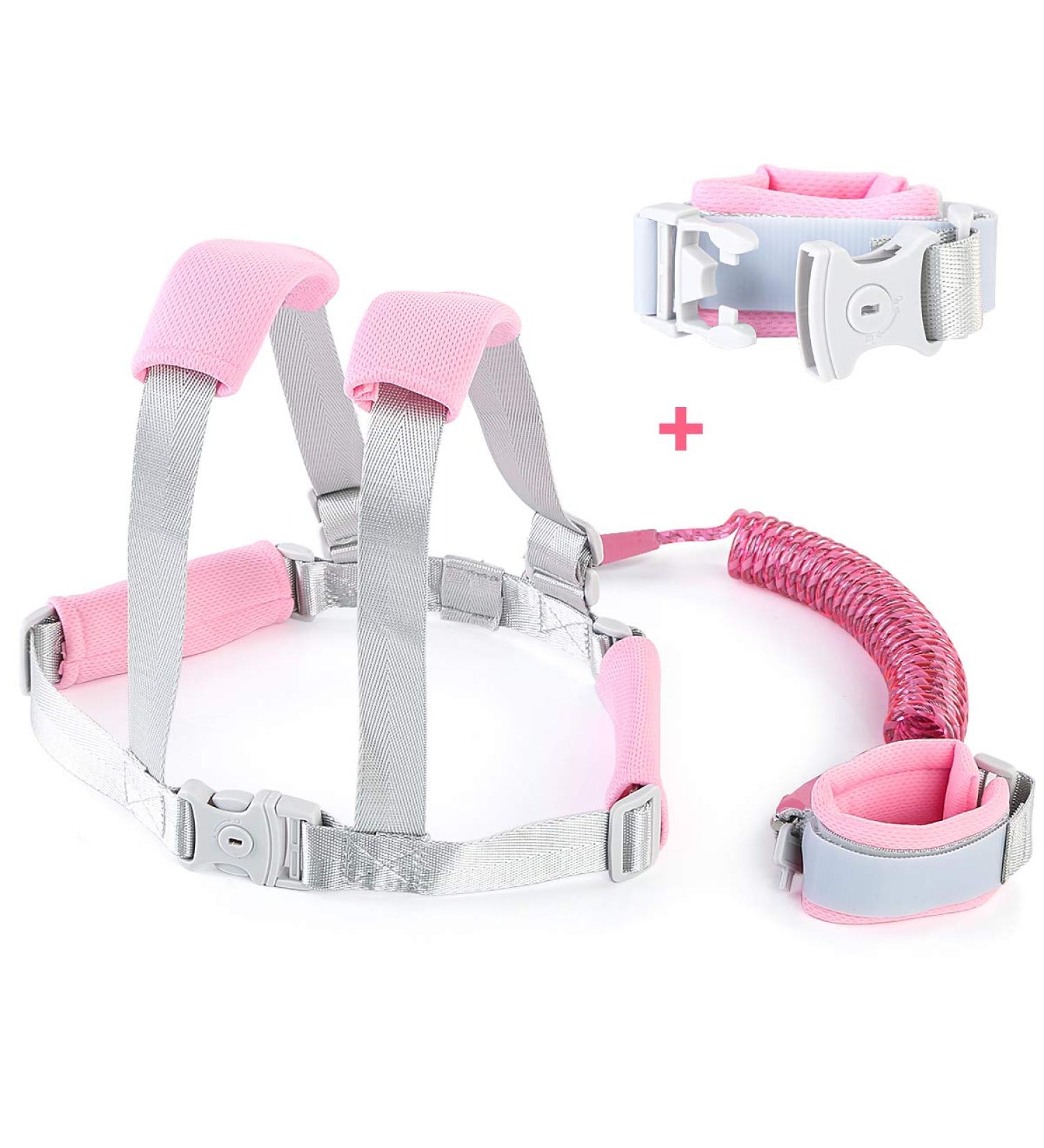 Children Safety Leash - 2.5m Anti-Lost Wrist Link for Toddlers - Pink Toddler Leash - Buy Online on GoSupps.com