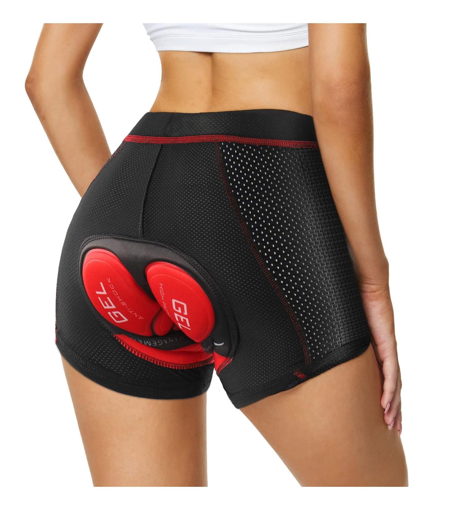 Buy Agolu Women's XXL Red Padded Gel 3D Breathable Bike Underpants - Shockproof Cycling Pants - Buy Online on GoSupps.com