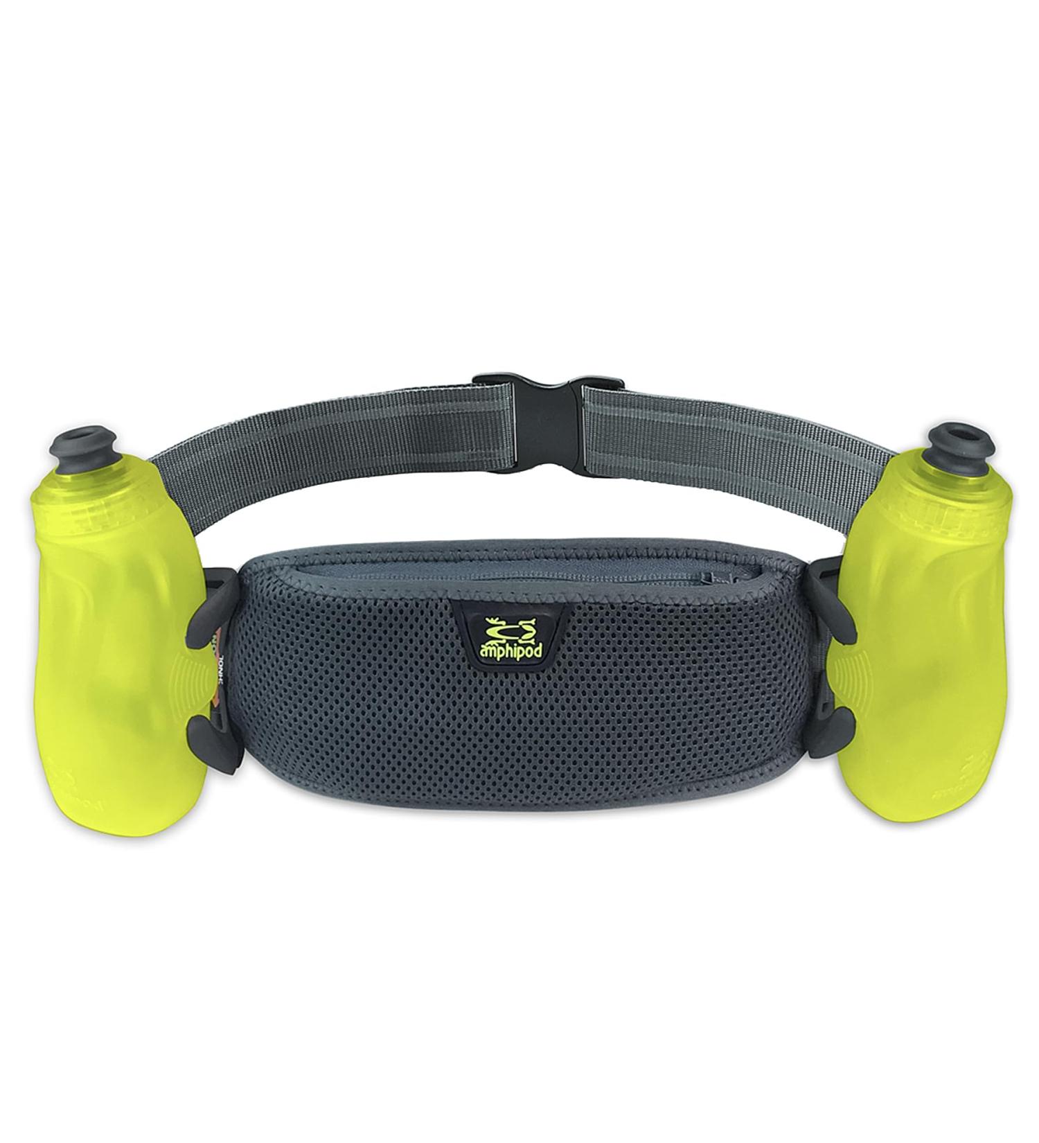 Buy Amphipod Runlite 10K Hydration Belt for 2 Bottles - 600 ml Steel/Green | International Shipping - Buy Online on GoSupps.com