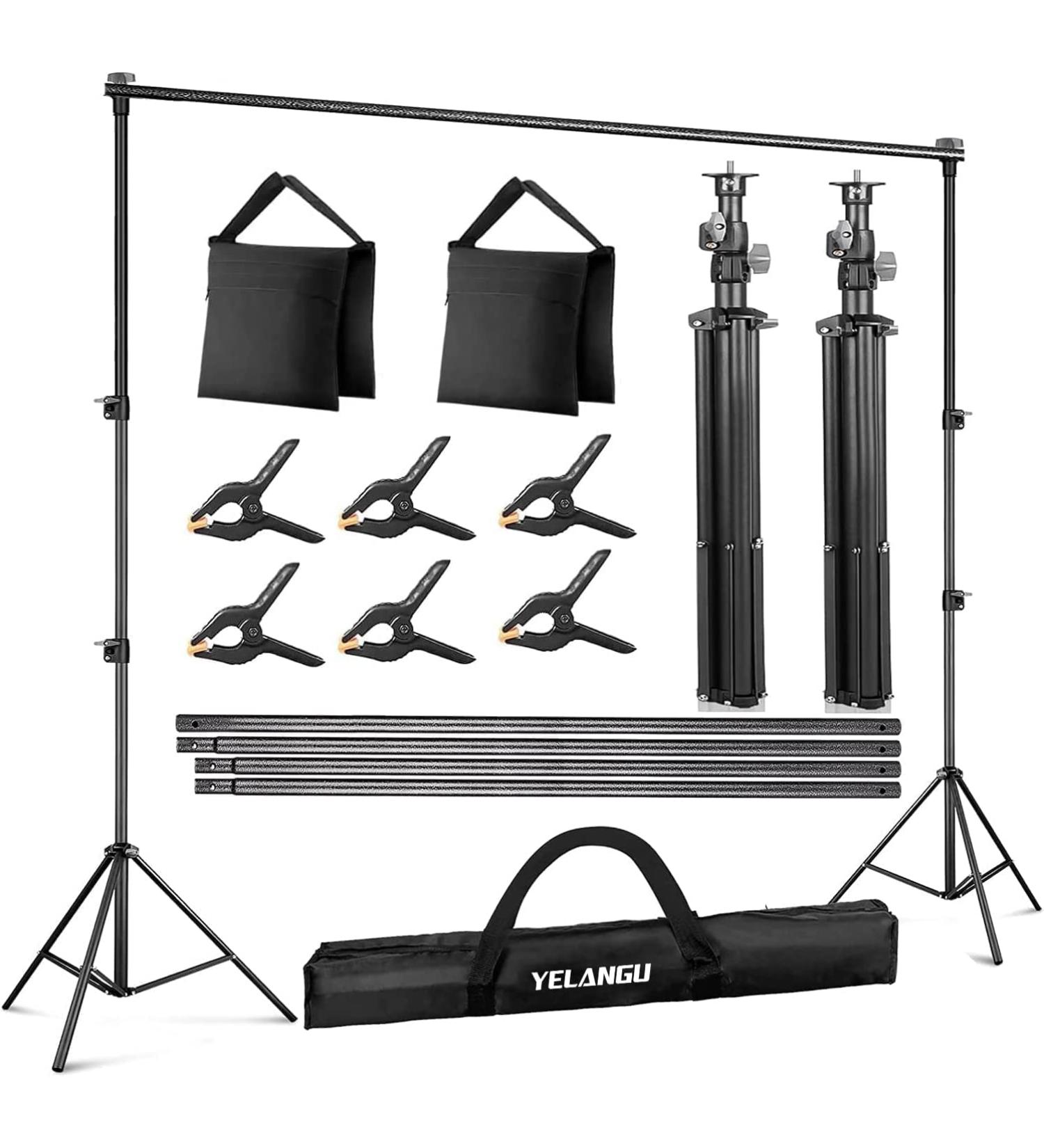 YELANGU 10Ft Photo Backdrop Stand - Adjustable Support for Parties, Weddings & Advertising - Buy Online on GoSupps.com