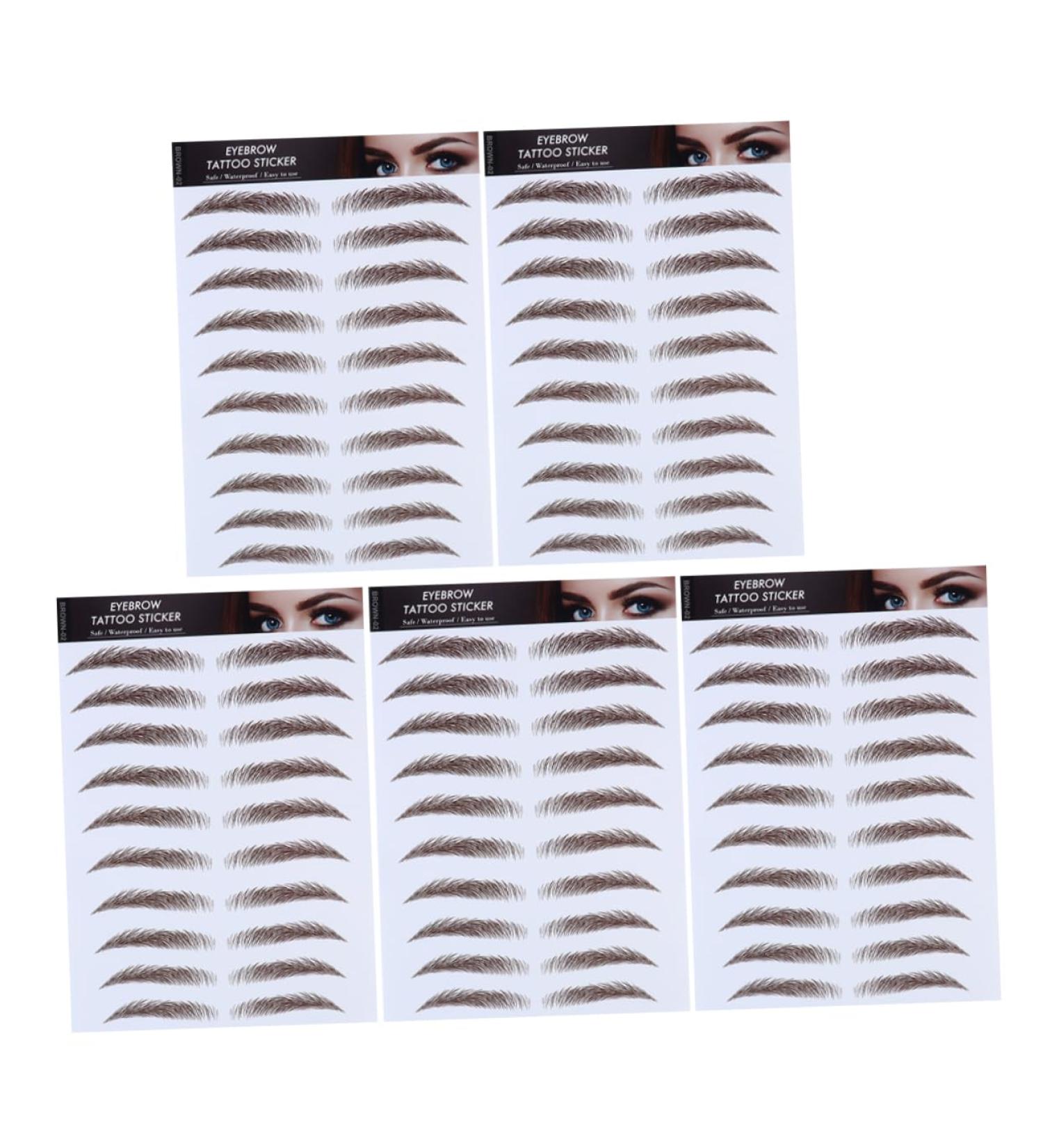 Housoutil 5pcs Eyebrow Stickers Eyebrow for Women Black Stickers Eyebrow Stencils Water Proof 6d Post Paper - Buy Online on GoSupps.com