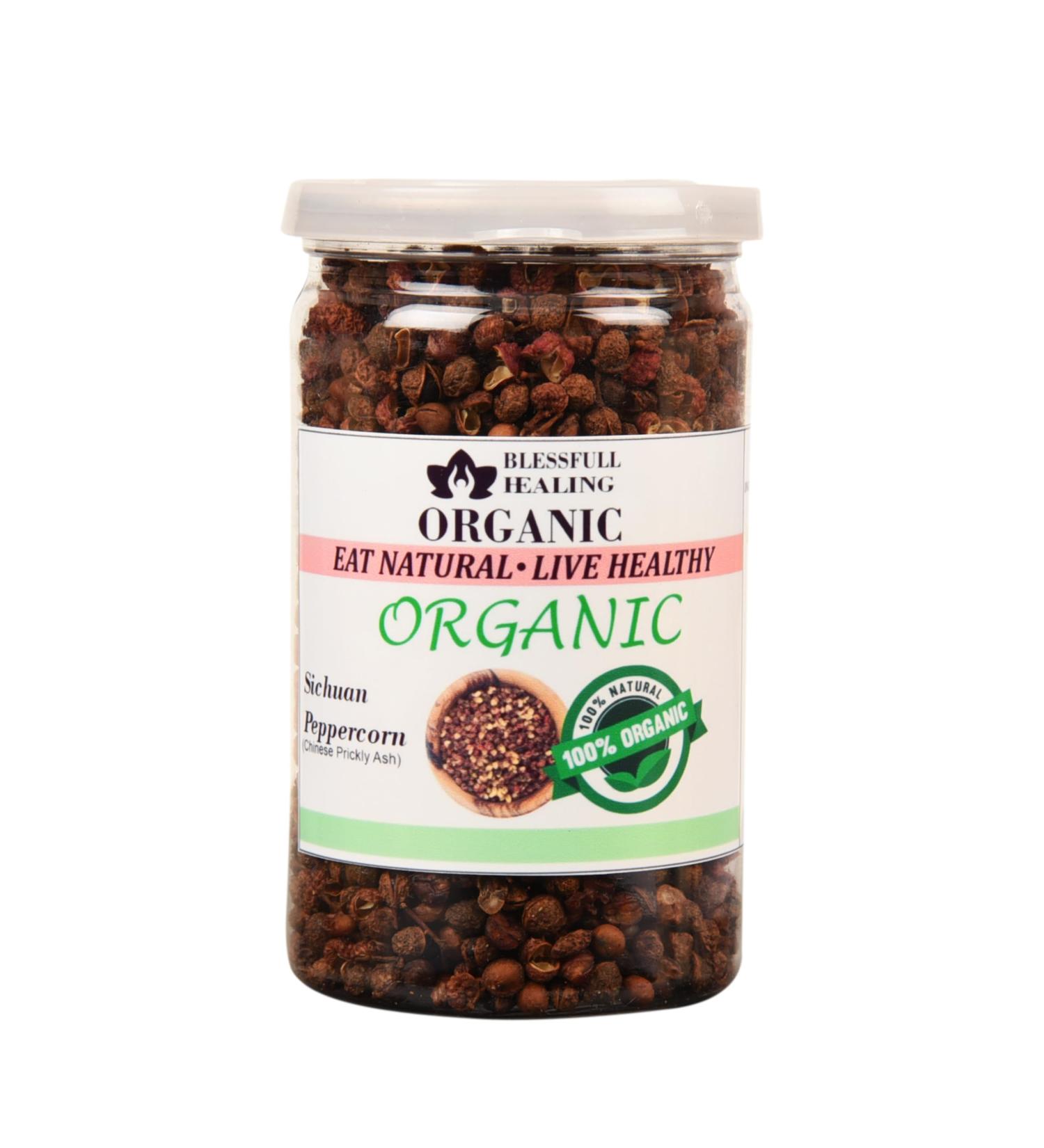 Blessfull Healing Organic Sichuan Peppercorn (Chinese Prickly Ash) 200 Gram (Packing May Vary) 200 Gram 7.05 oz