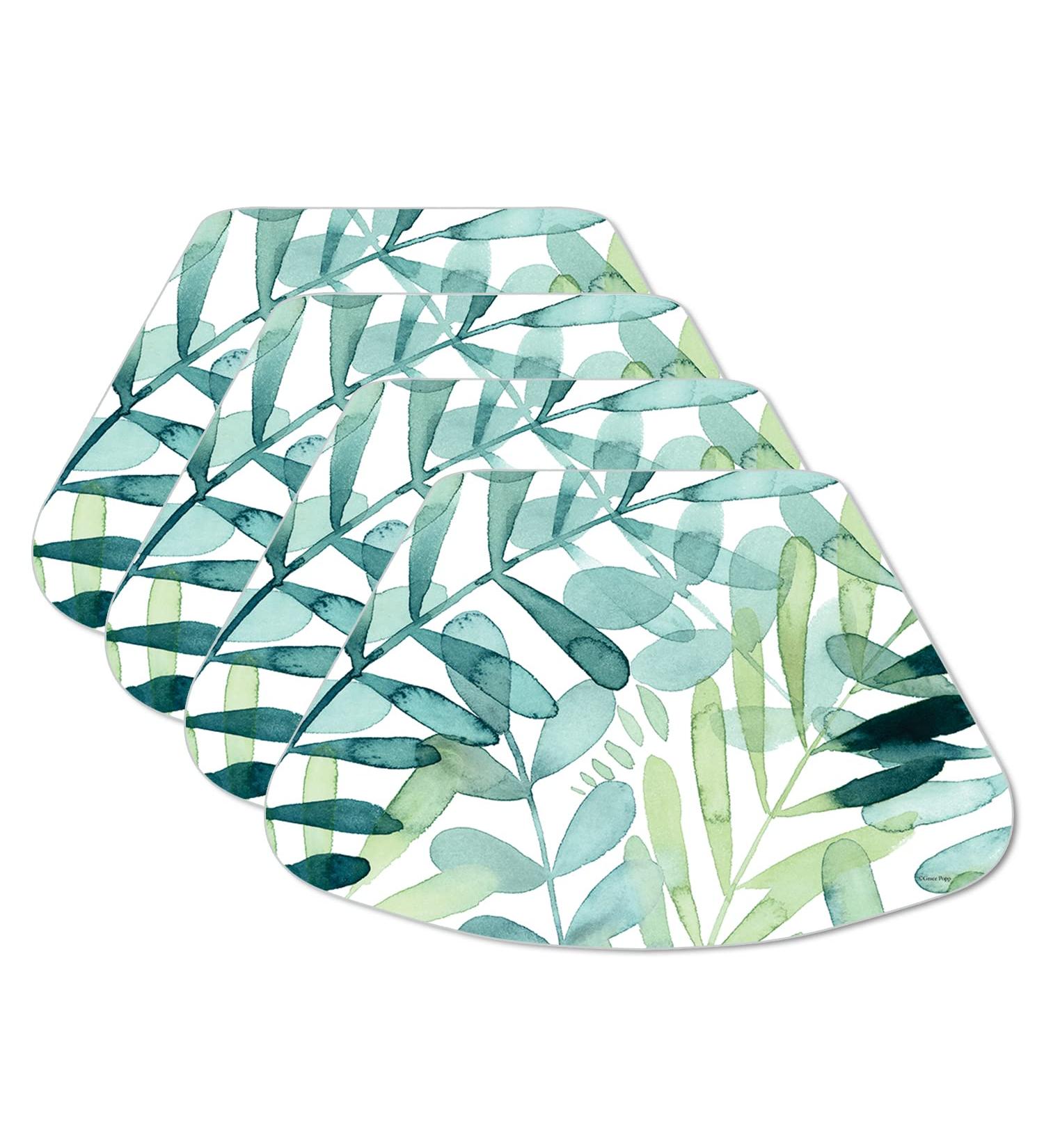 Gossamer Palms Reversible Wedge Shaped Placemat Set - Set of 4, Made in the USA - Buy Online on GoSupps.com