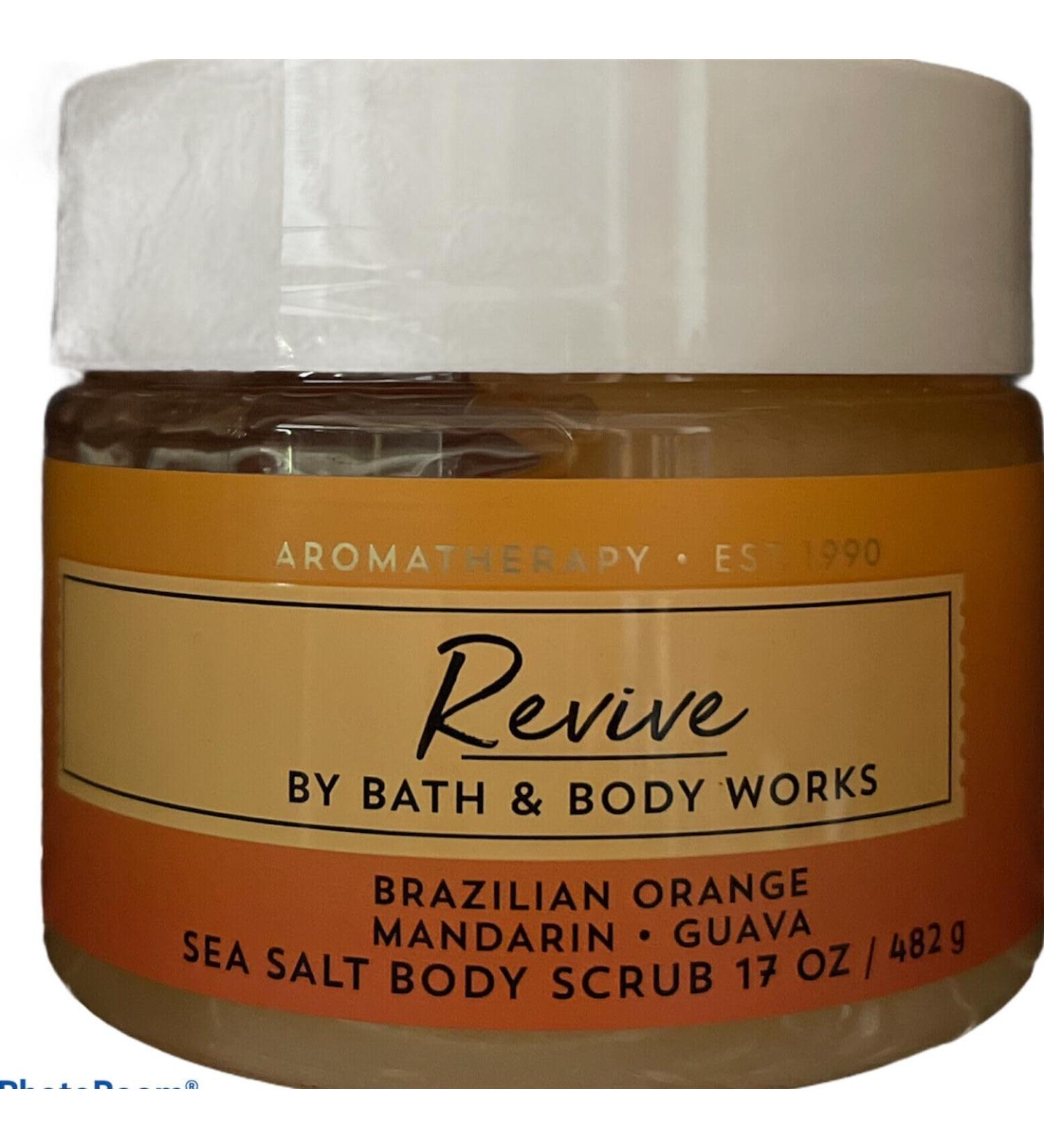 REVIVE Aromatherapy BRAZILIAN ORANGE Sea Salt BATH Body Scrub 17oz