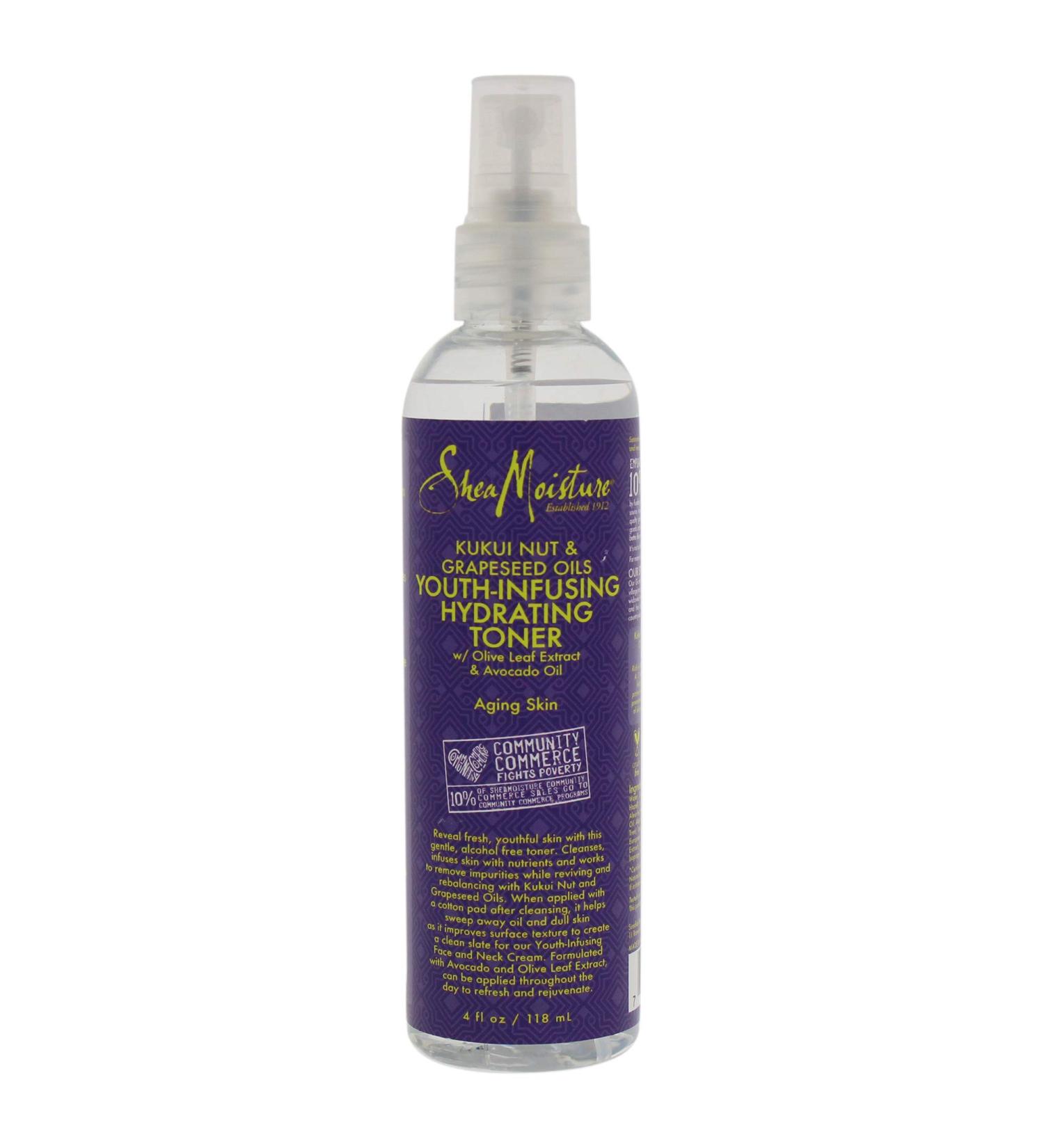 Shea Moisture Kukui Nut & Grapeseed Oils Youth-Infusing Hydrating Toner - Unisex 4 oz | International Shipping Available - Buy Online on GoSupps.com
