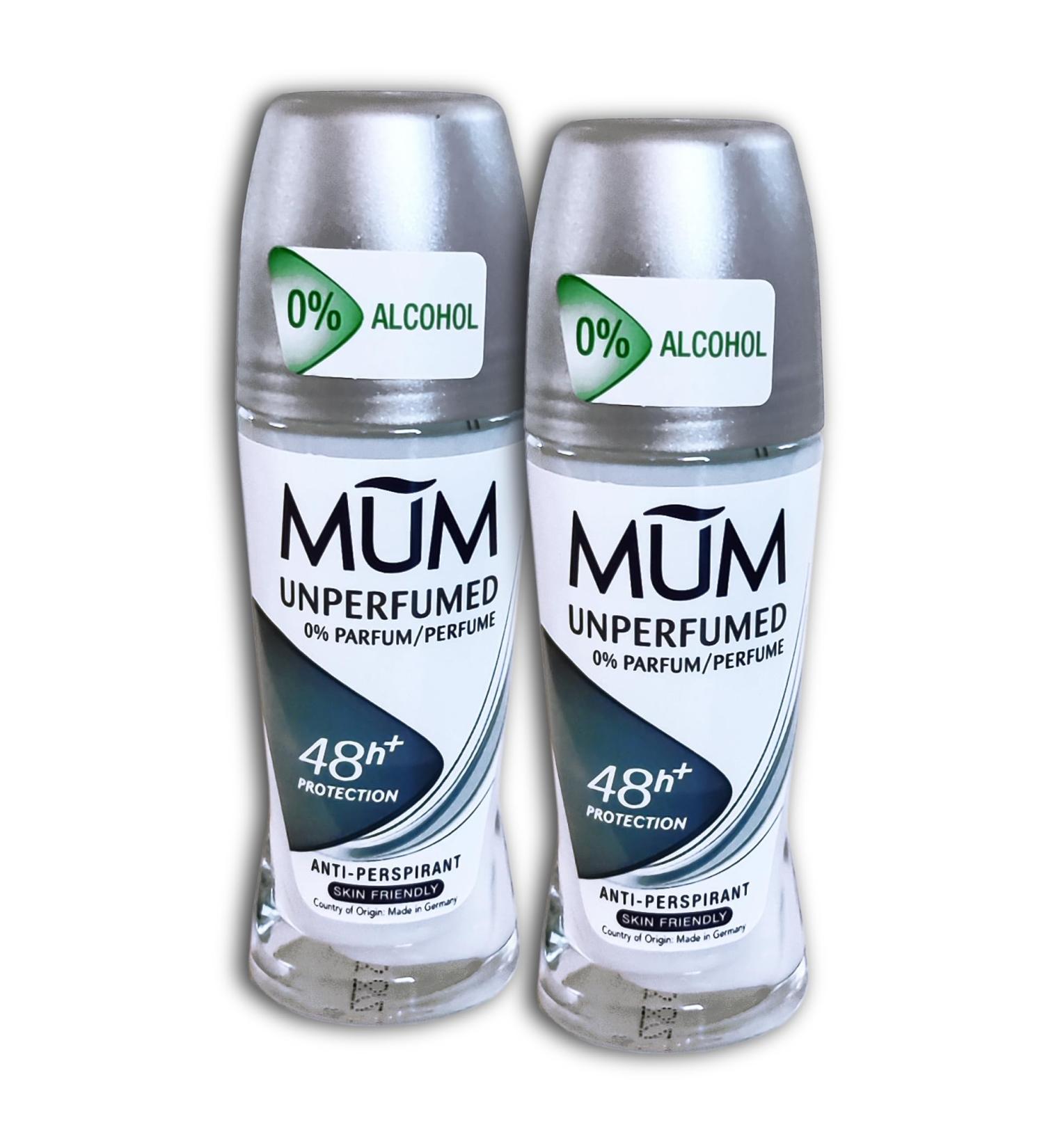 Gmbh MUM Pack of 2 unscented roll-on deodorants 2 x 50 ml