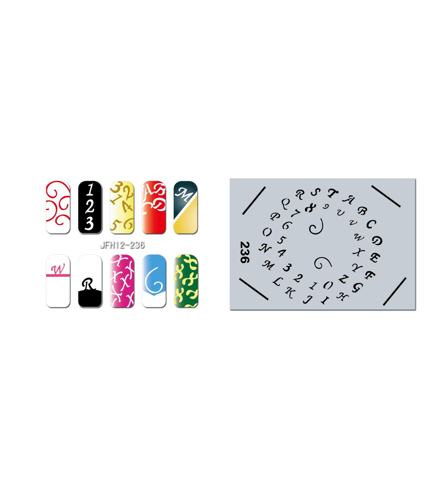 Fingernail stencil (airbrush nail art) Fengda JFH12-236
