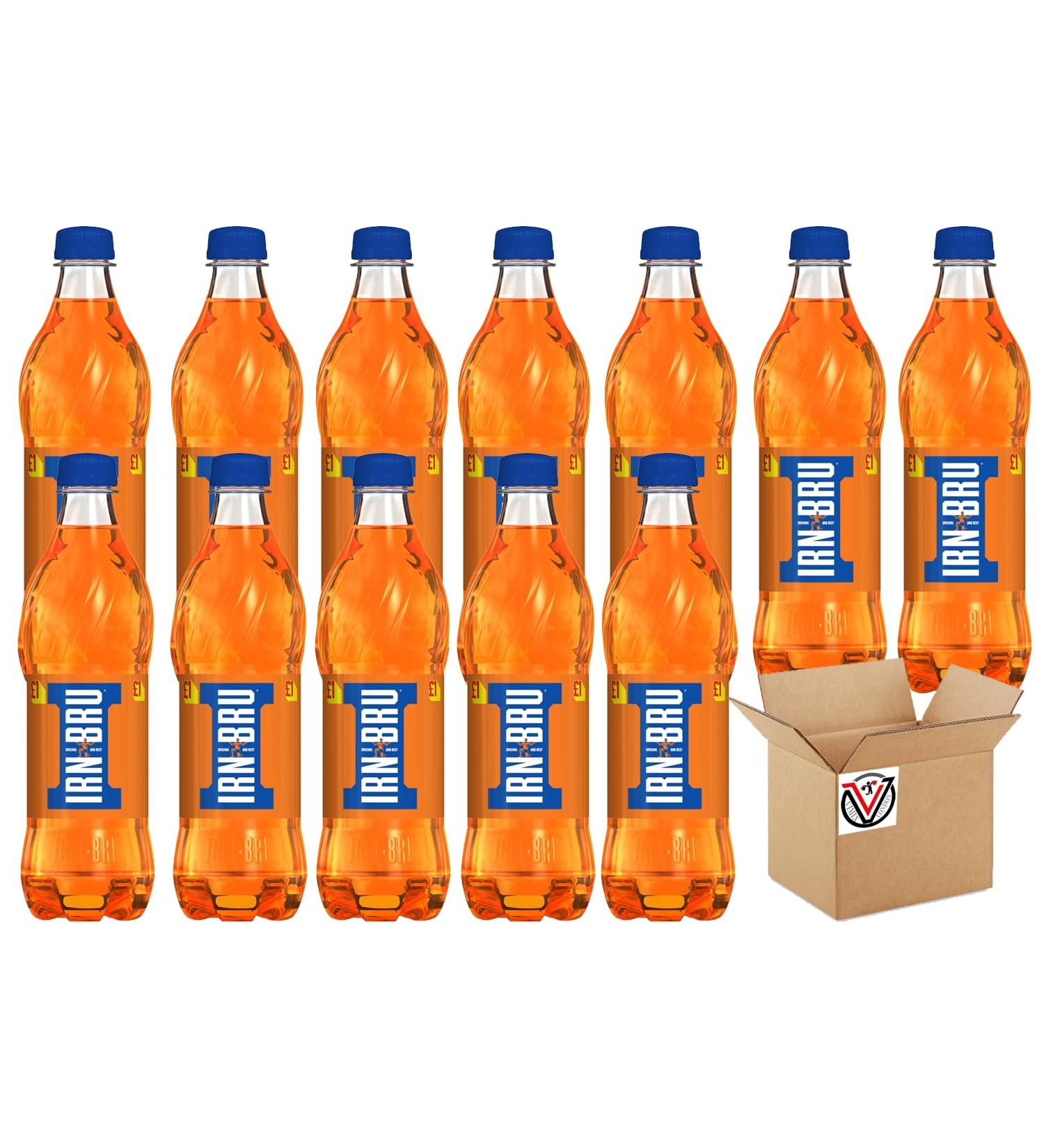 12 x IRNN BRU 500ml Bottle - Sparkling Flavoured Soft Drink with Sugar and Sweeteners - Buy Online on GoSupps.com