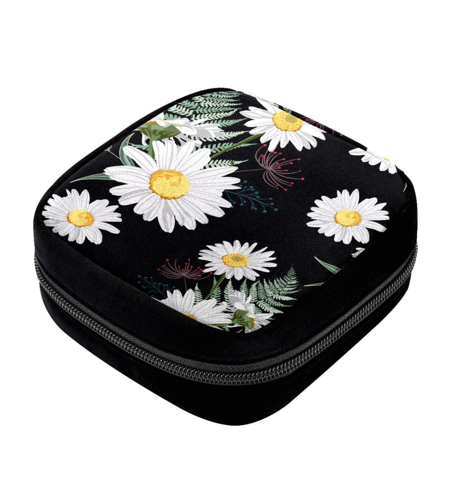GIAPB Period Bag - Chamomile Plant Floral Color Sanitary Napkin Storage & Makeup Pouch - Buy Online on GoSupps.com