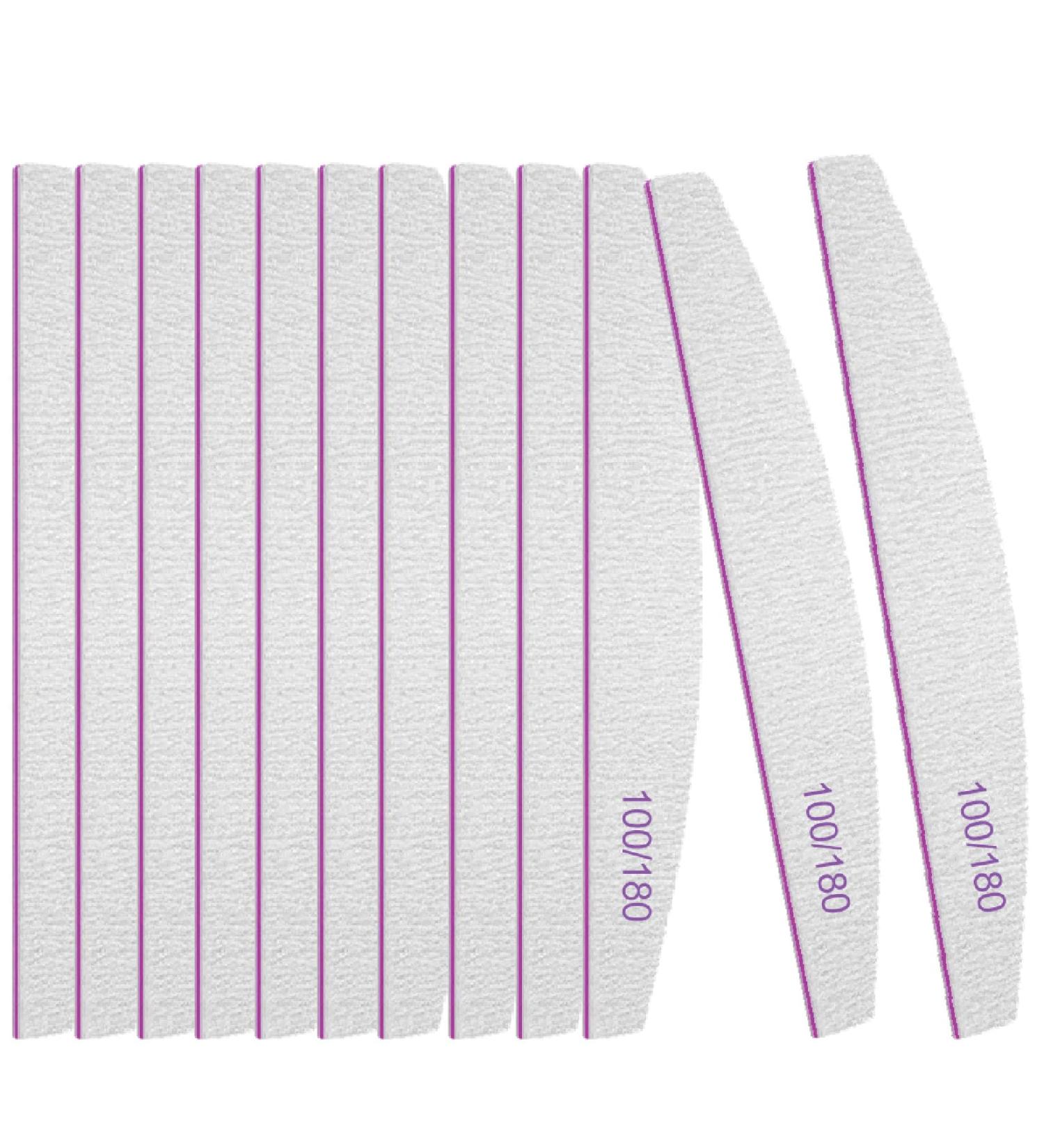 12PCS Professional Nail Files Double Sided Emery Board 100/180 Grit Washable Nail Files Fingernail Buffering Files Manicure Tools Nail Styling Tools Pet Grooming Tools - Buy Online on GoSupps.com