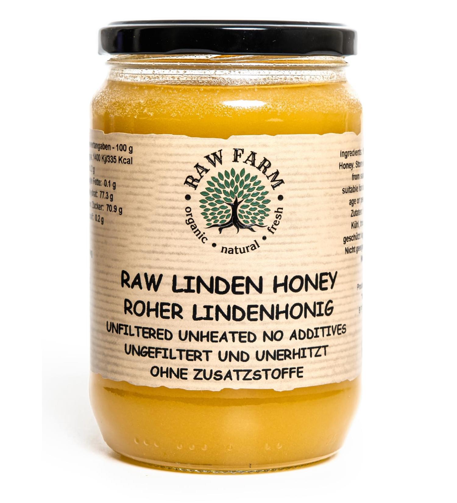 Raw Farm EOOD 900g Pure raw lime honey 100 natural unfiltered unheated unpasteurized straight from the beehive Raw Farm - Buy Online on GoSupps.com