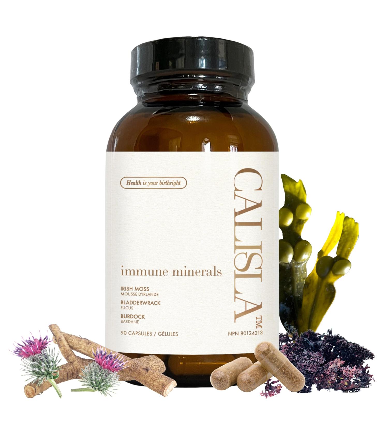 Calisla - Irish Sea Moss Bladderwrack Burdock Root capsules 90ct. - Sea Moss Capsules - HIGH POTENCY - Immune Minerals - Buy Online on GoSupps.com