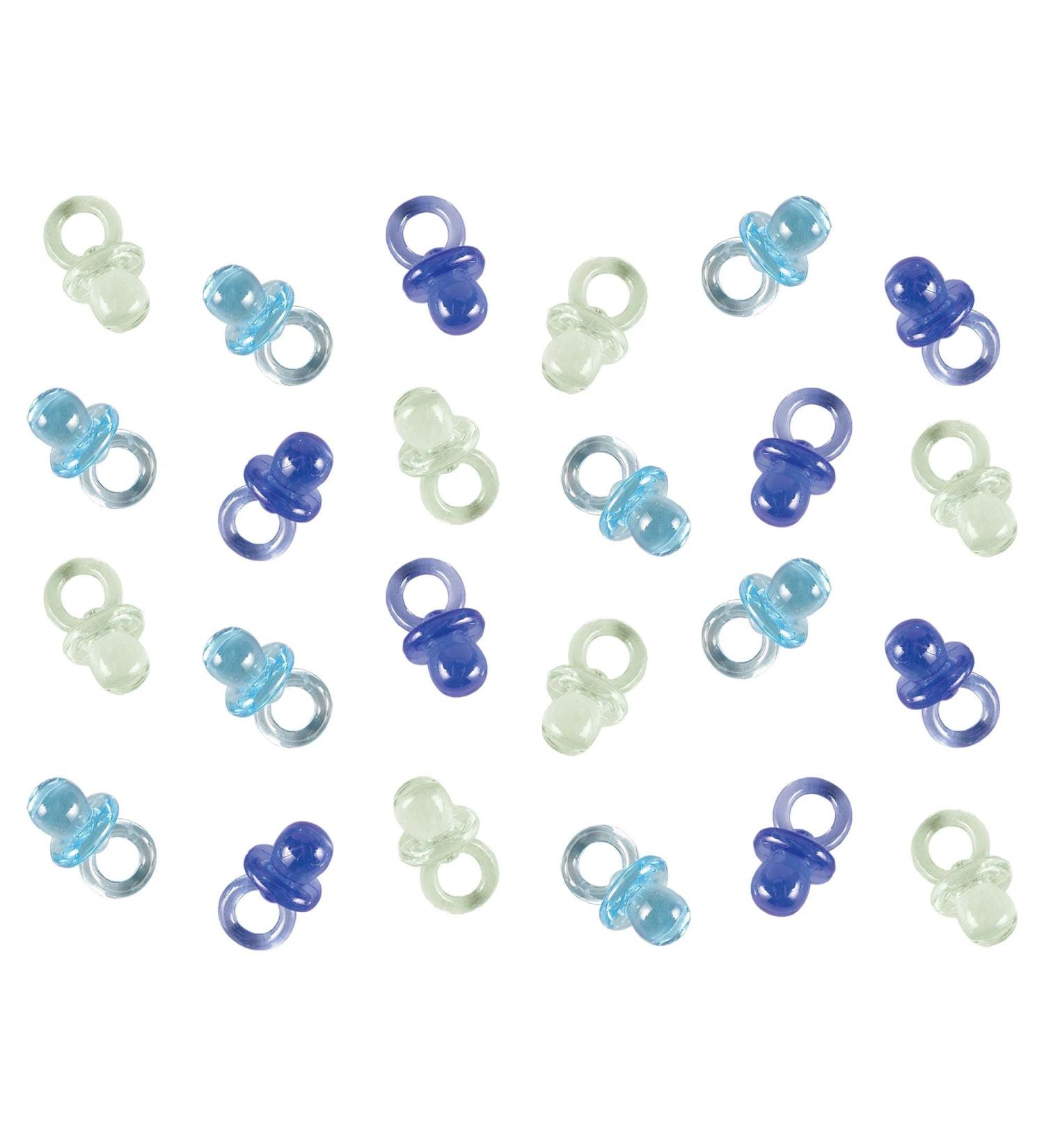Blue Pacifier Baby Shower Favor Charms - Set of 24 - Buy Online on GoSupps.com