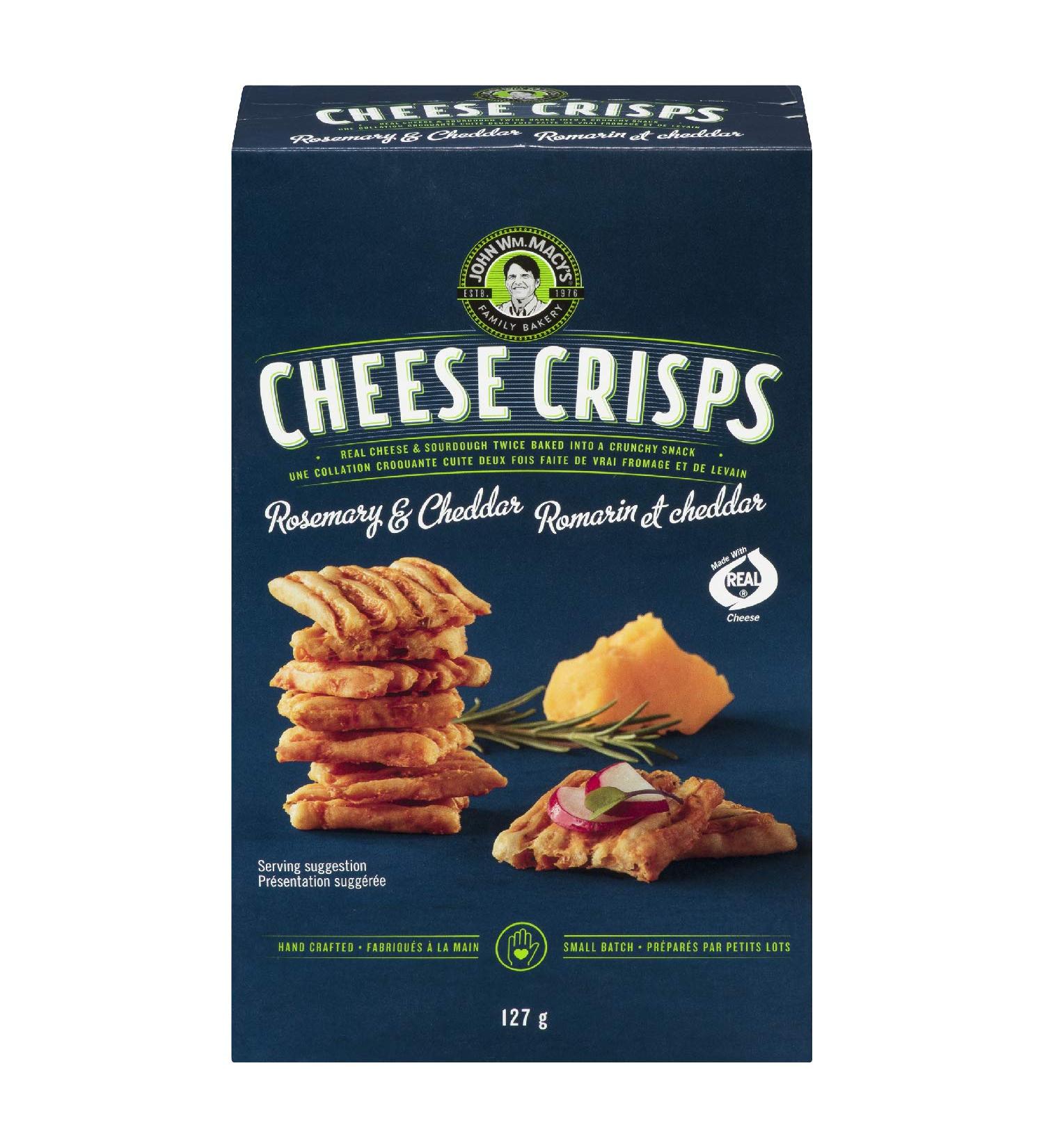 John Wm. Macy's Cheddar Rosemary Cheesecrisps 127 Grams - Buy Online on GoSupps.com
