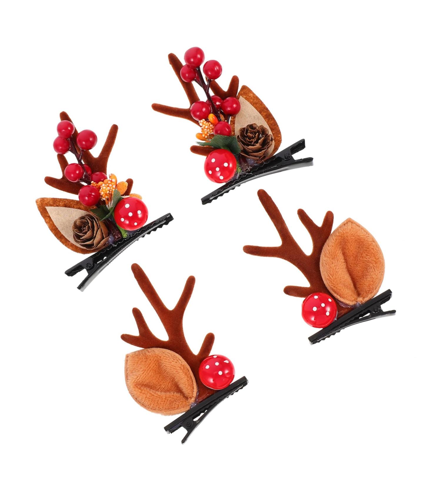 minkissy 2 Pairs Hairpin Animal Horns Hair Clip Christmas Girls Hair Clip Xmas Party Hair Clips Antler Barrettes Hair Jewels for Women Christmas Hair Barrettes Antlers Iron Child Headband - Buy Online on GoSupps.com