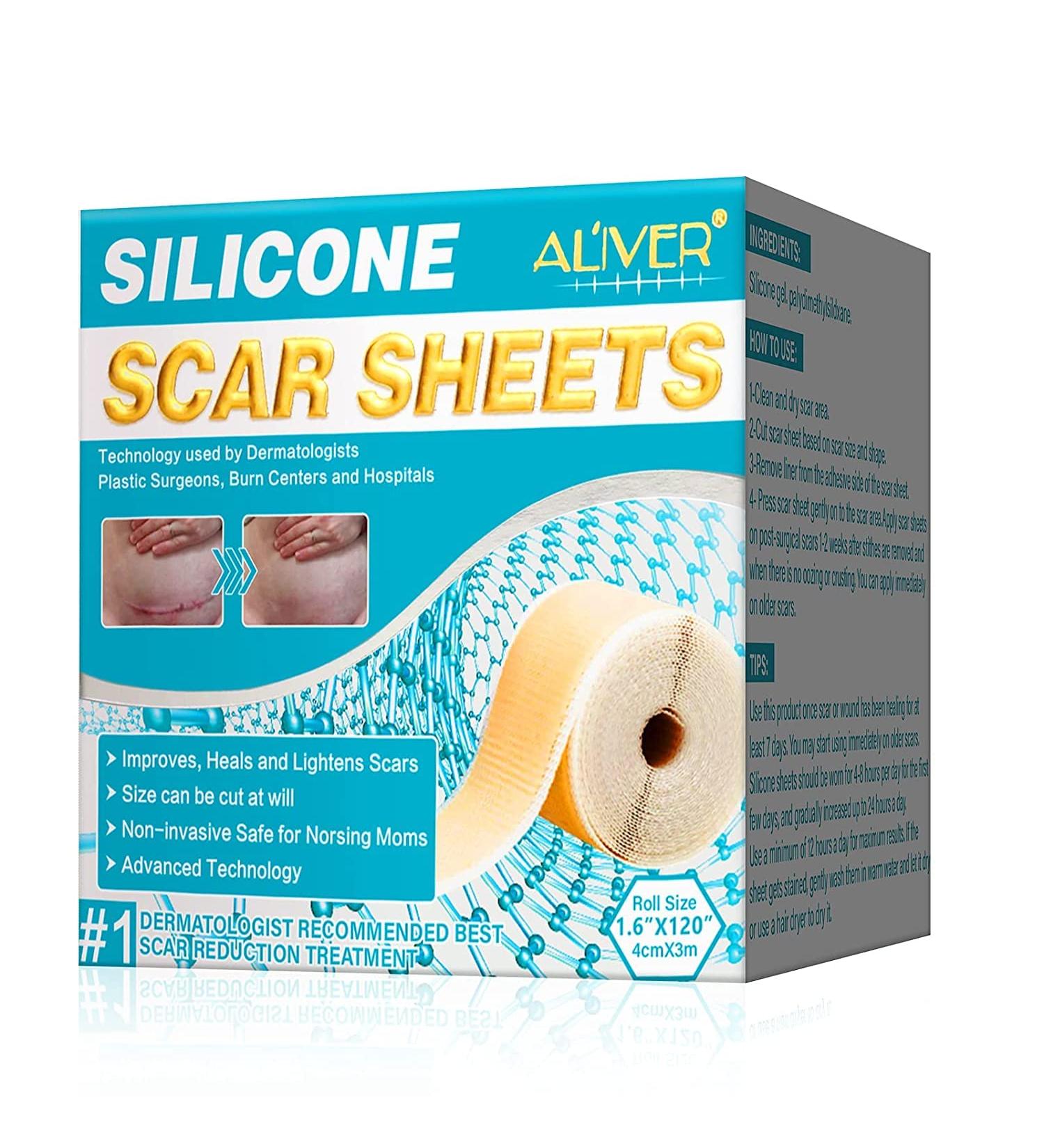 Weida Sign Silicone Scar Sheets 1.6x120 Inch - Professional Grade for Surgery Scars, C-Section, Burn, Acne, Keloid - Soft & Reusable - 3M - Buy Online on GoSupps.com