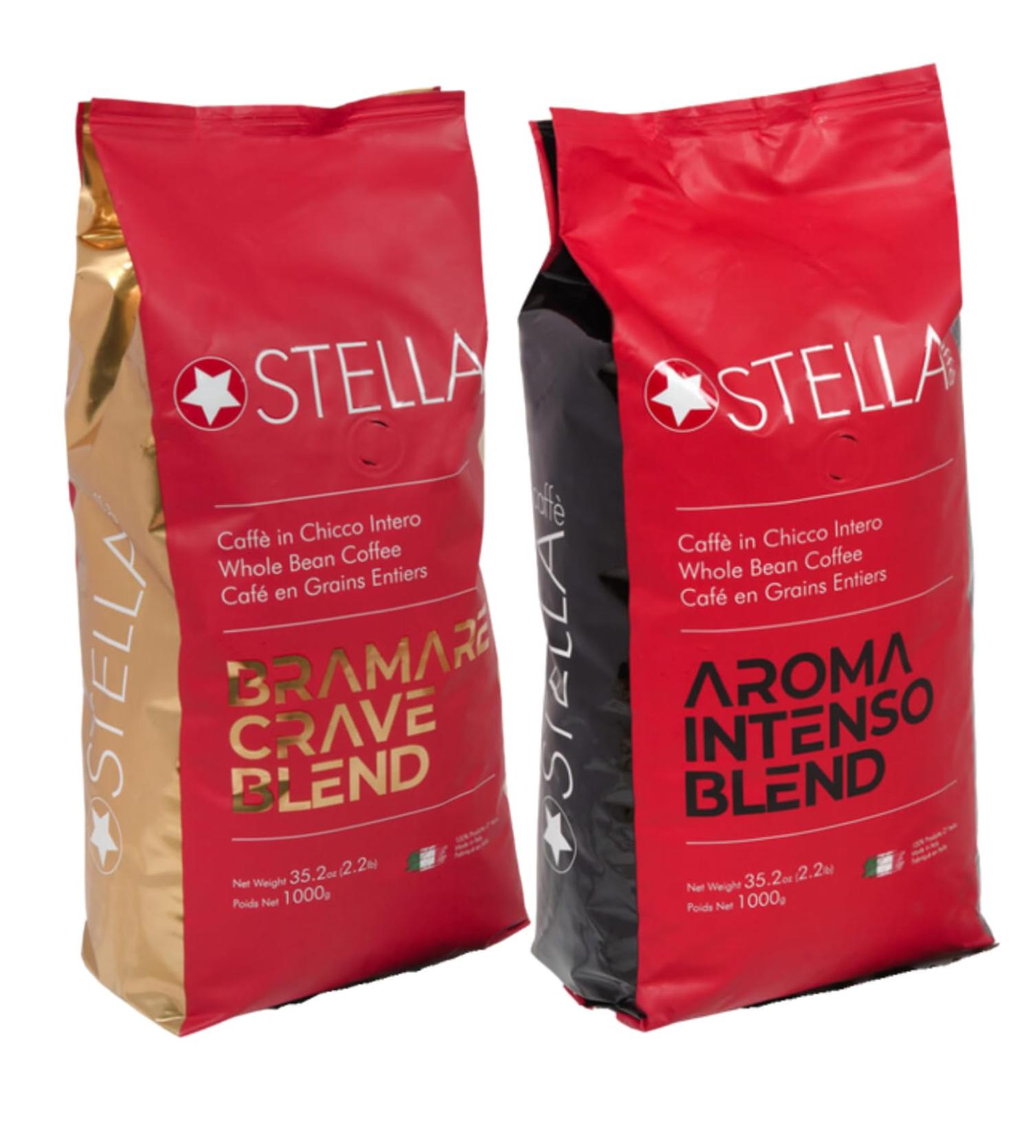 Stella Caffe Whole Whole Bean Coffee 2 Flavour Pack (2pk x 1kg/ea) - Buy Online on GoSupps.com