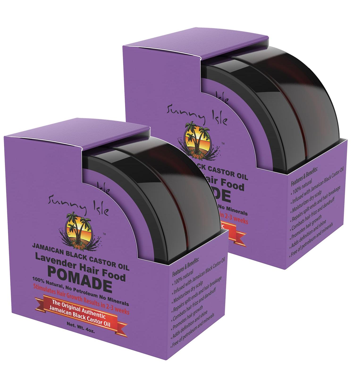 Sunny Isle Lavender Jamaican Black Castor Oil Hair Pomade 4oz (Pack of 2) - Nourishing Hair Care for All Hair Types - International Shipping Available - Buy Online on GoSupps.com