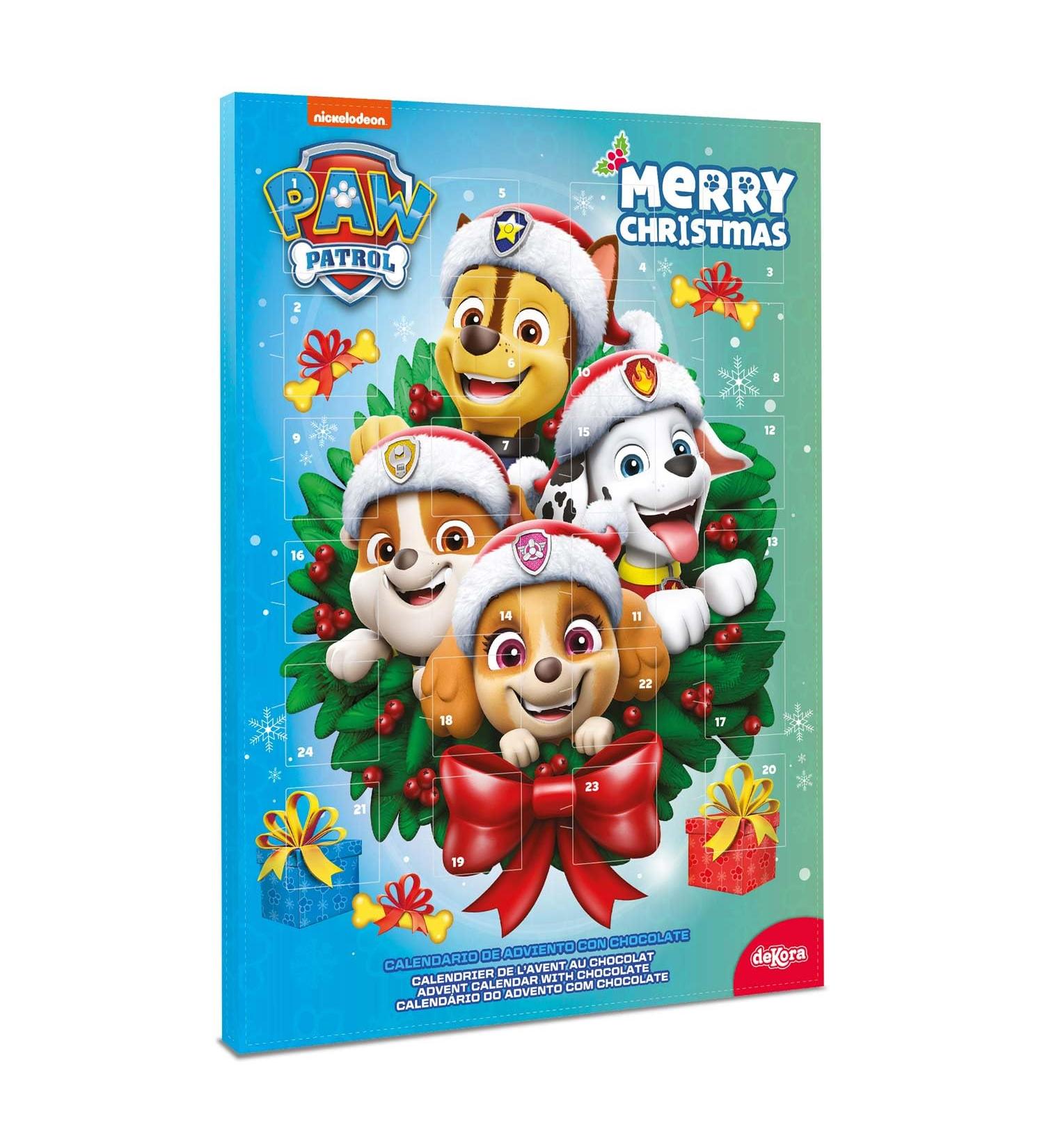 dekora - Paw Patrol Advent Calendar with garland - With 24 chocolates - Total 50 g - Milk chocolate - Colorings - Buy Online on GoSupps.com